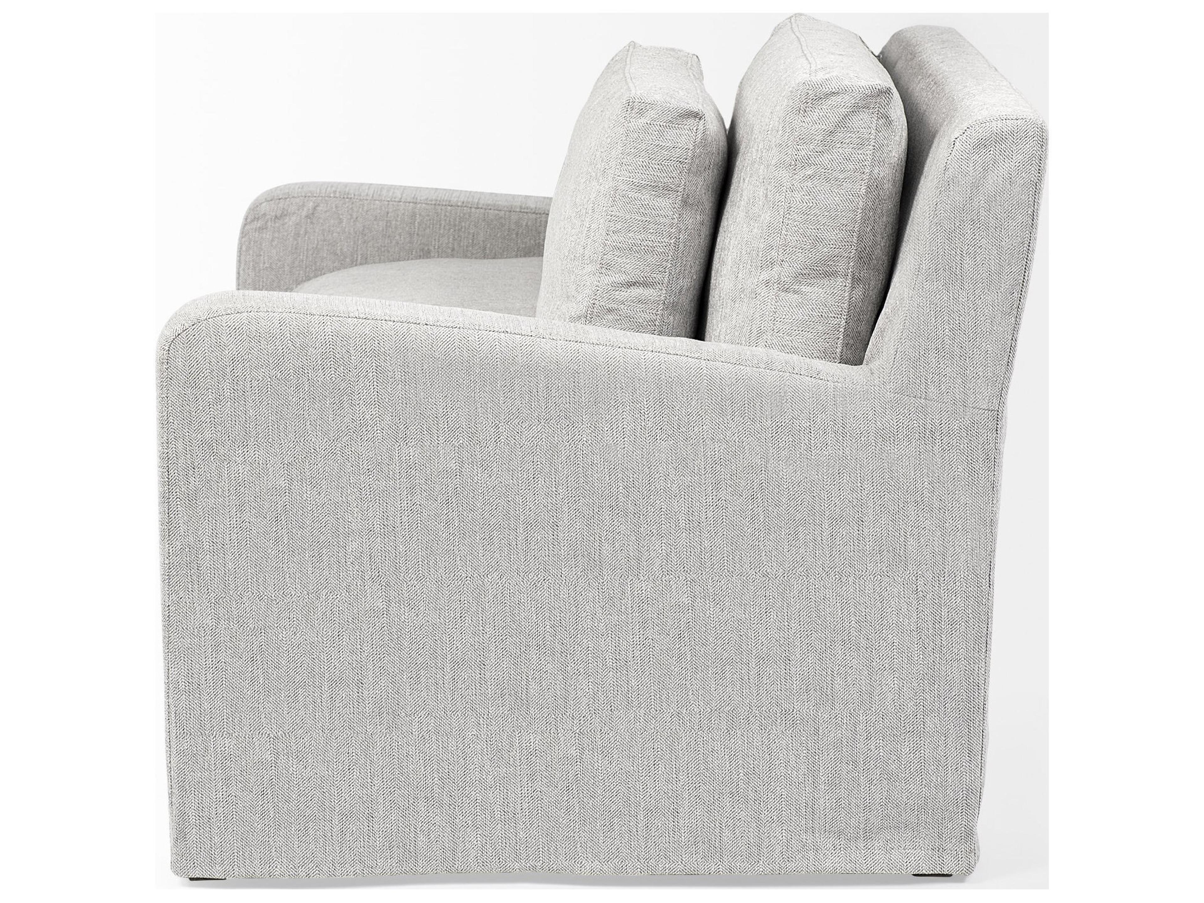 Mercana Denly III 38 X 38.25 X 34.5 Frost Gray Slipcover Upholstered Arm Chair