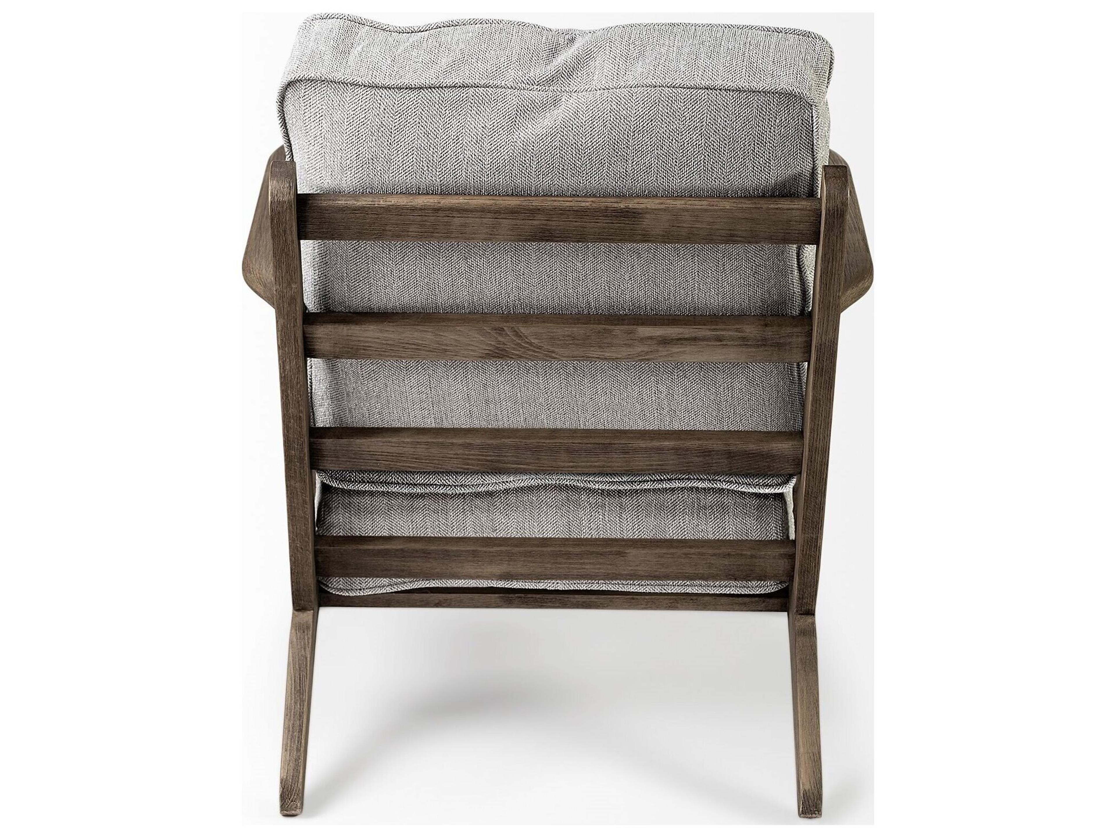 Mercana Olympus VI Frost Grey Fabric Wrapped Wooden Frame Accent Chair