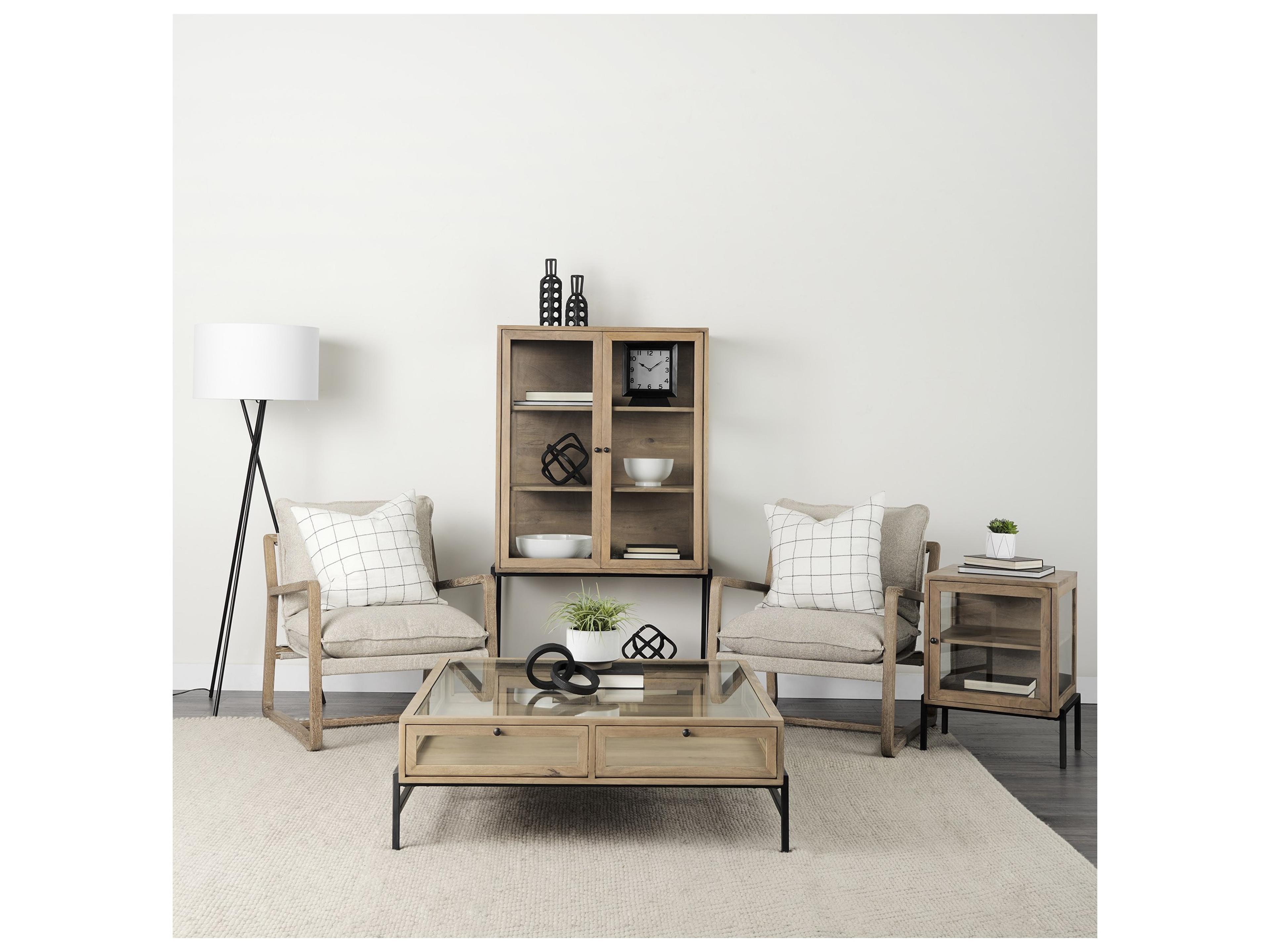 Mercana Ralph I Black Metal Square Table Clock