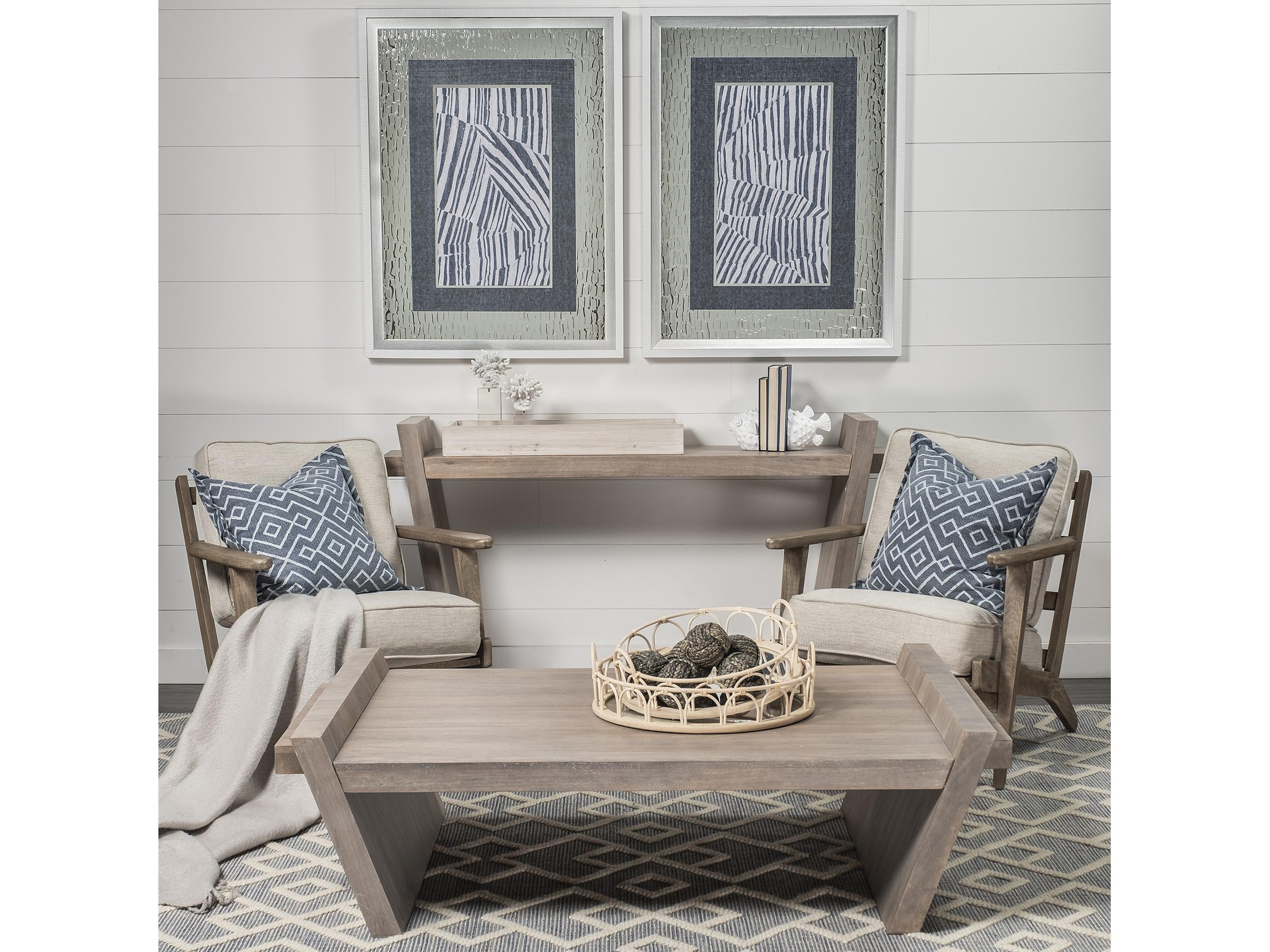 Mercana Elaine 59x36 Brown Solid Wood Top & Base Coffee Table