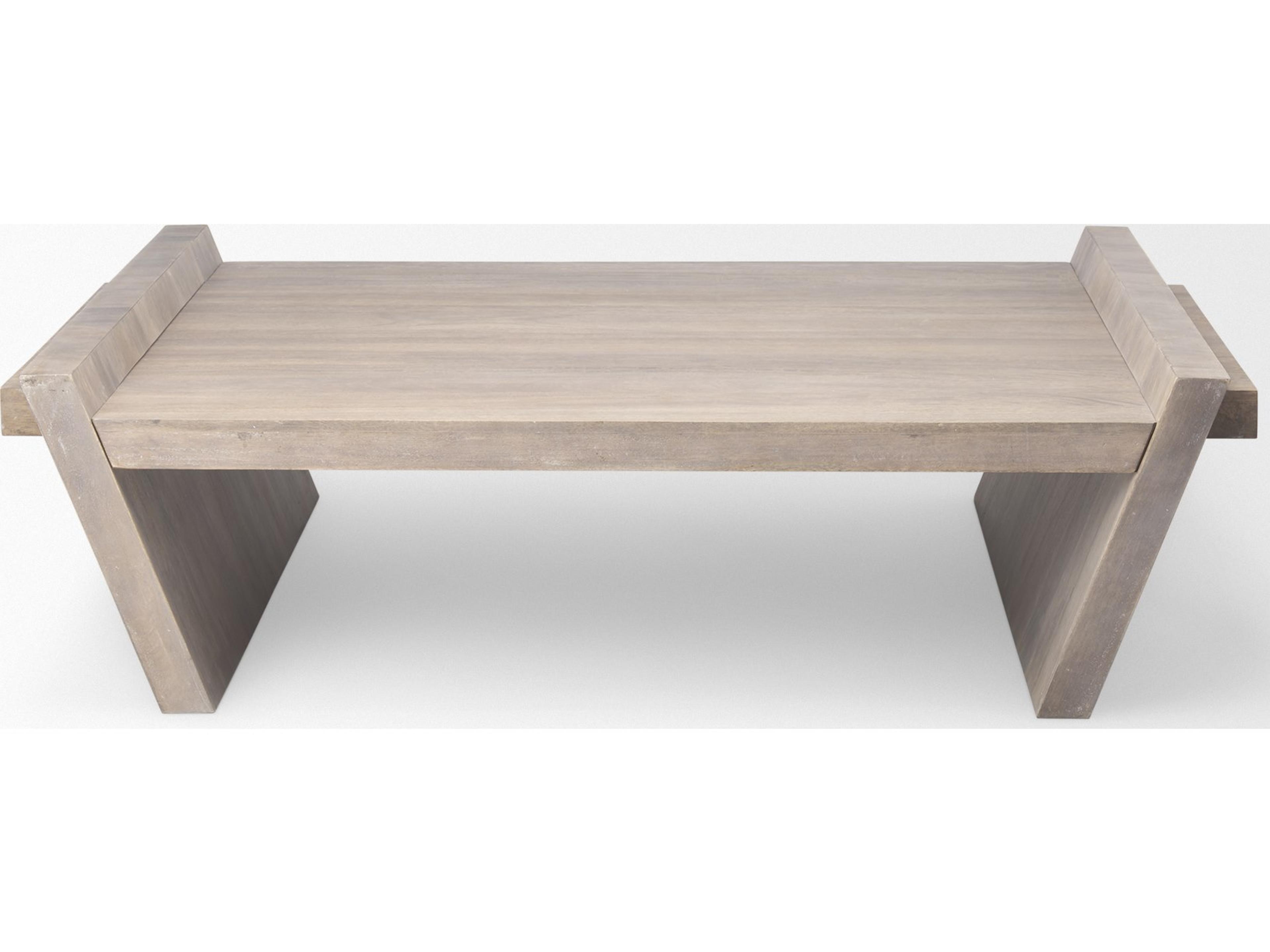 Mercana Elaine 59x36 Brown Solid Wood Top & Base Coffee Table