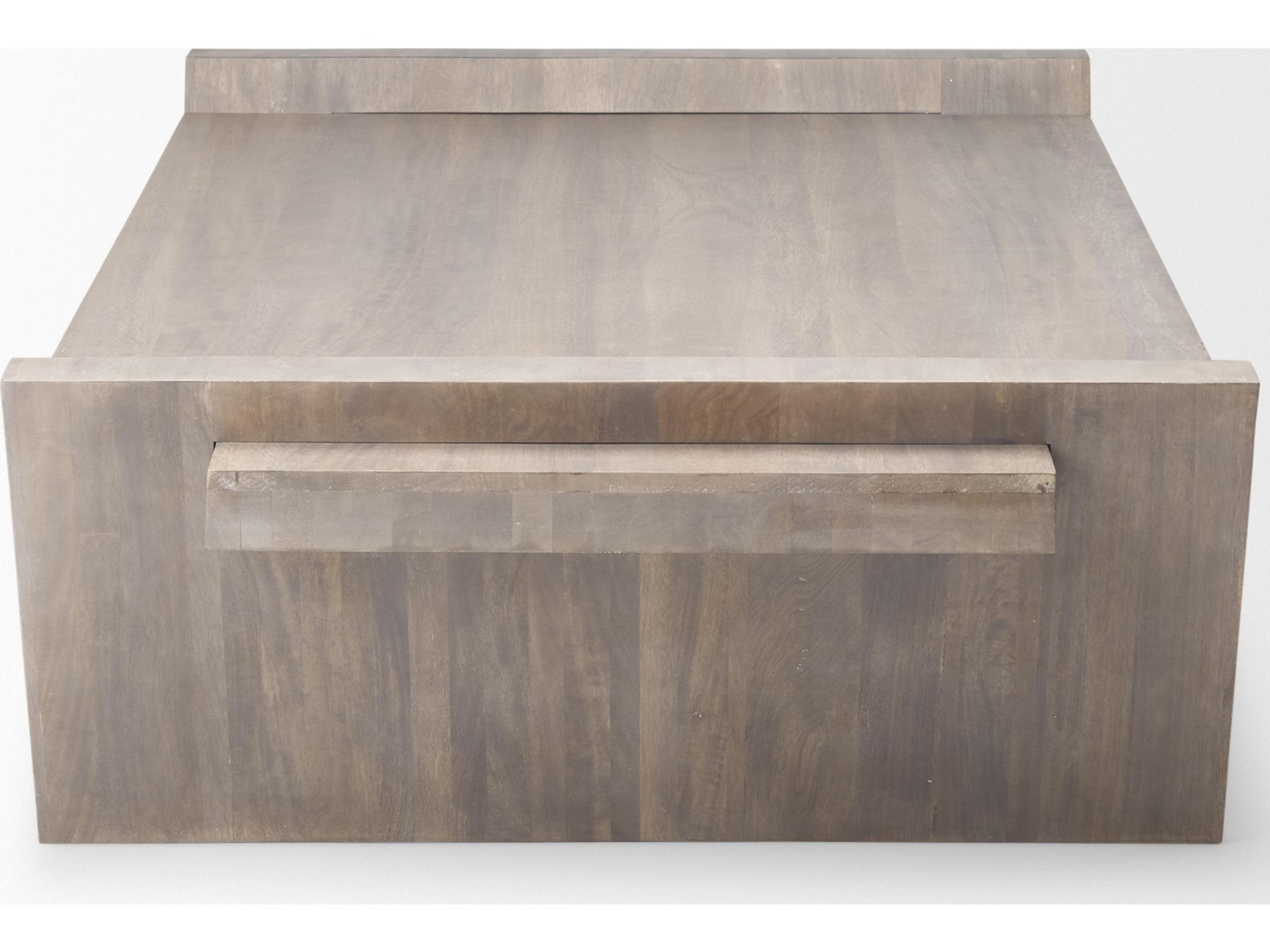 Mercana Elaine 59x36 Brown Solid Wood Top & Base Coffee Table