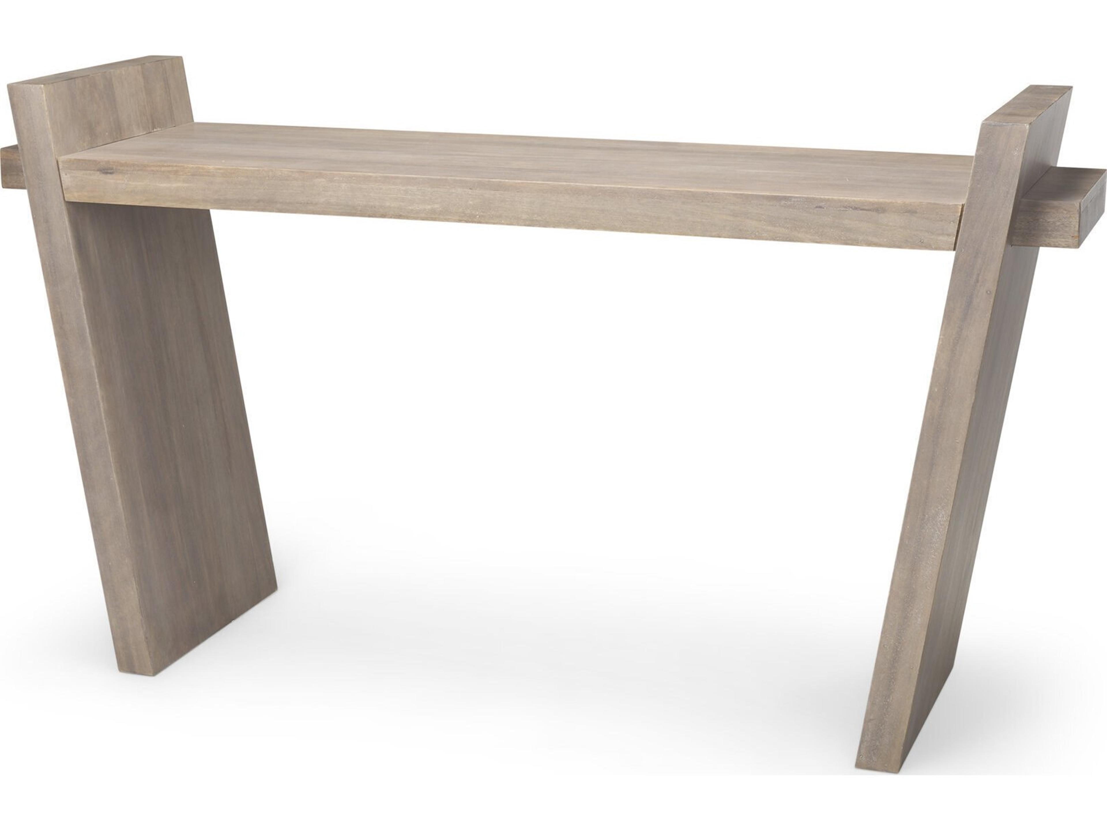 Elaine III 60L x 16W Brown Wood Angled Leg Console Table