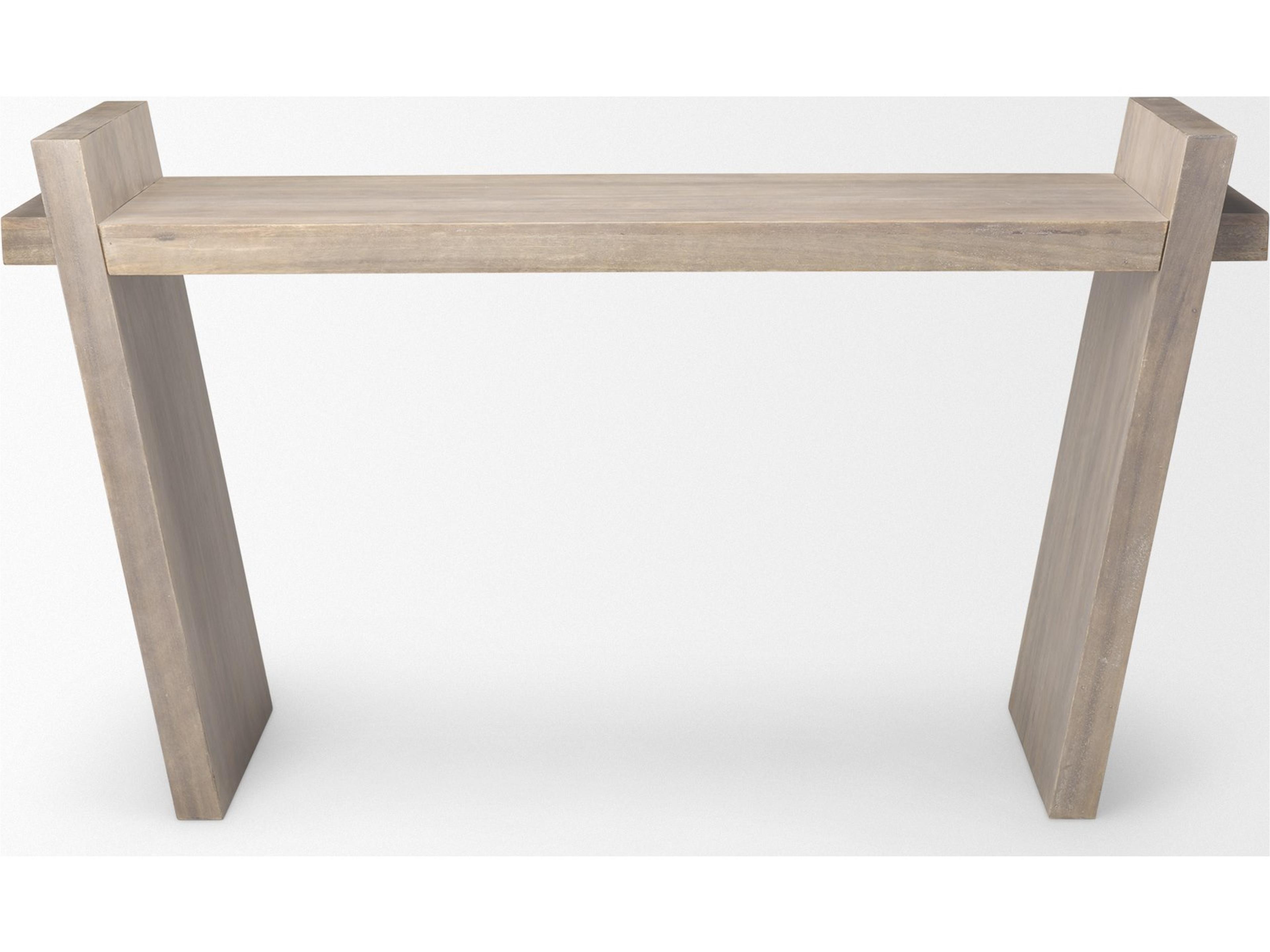 Mercana Elaine III 60L x 16W Brown Wood Angled Leg Console Table