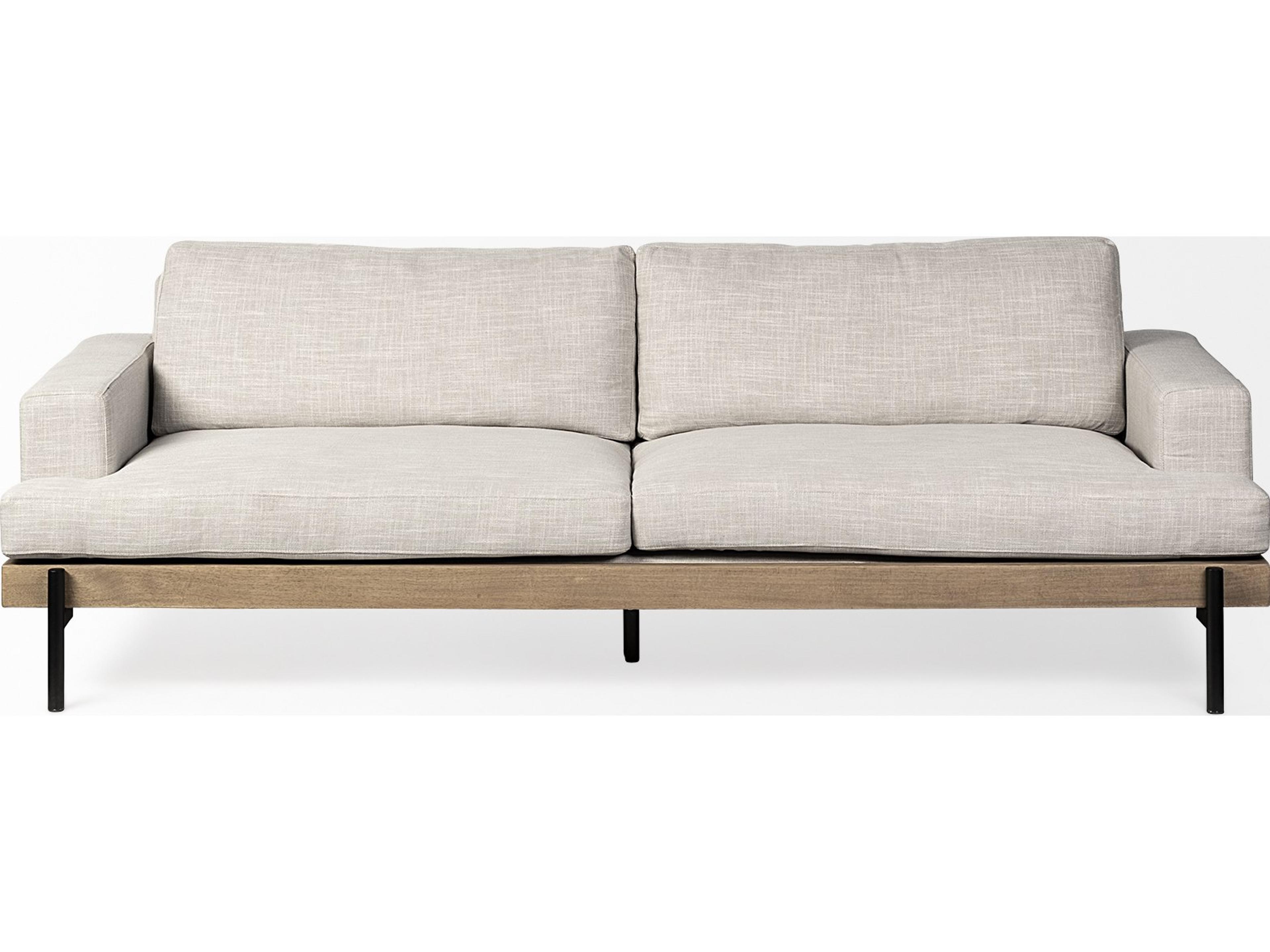 Mercana Colburne II 95" Beige Upholstered Three Seater Sofa