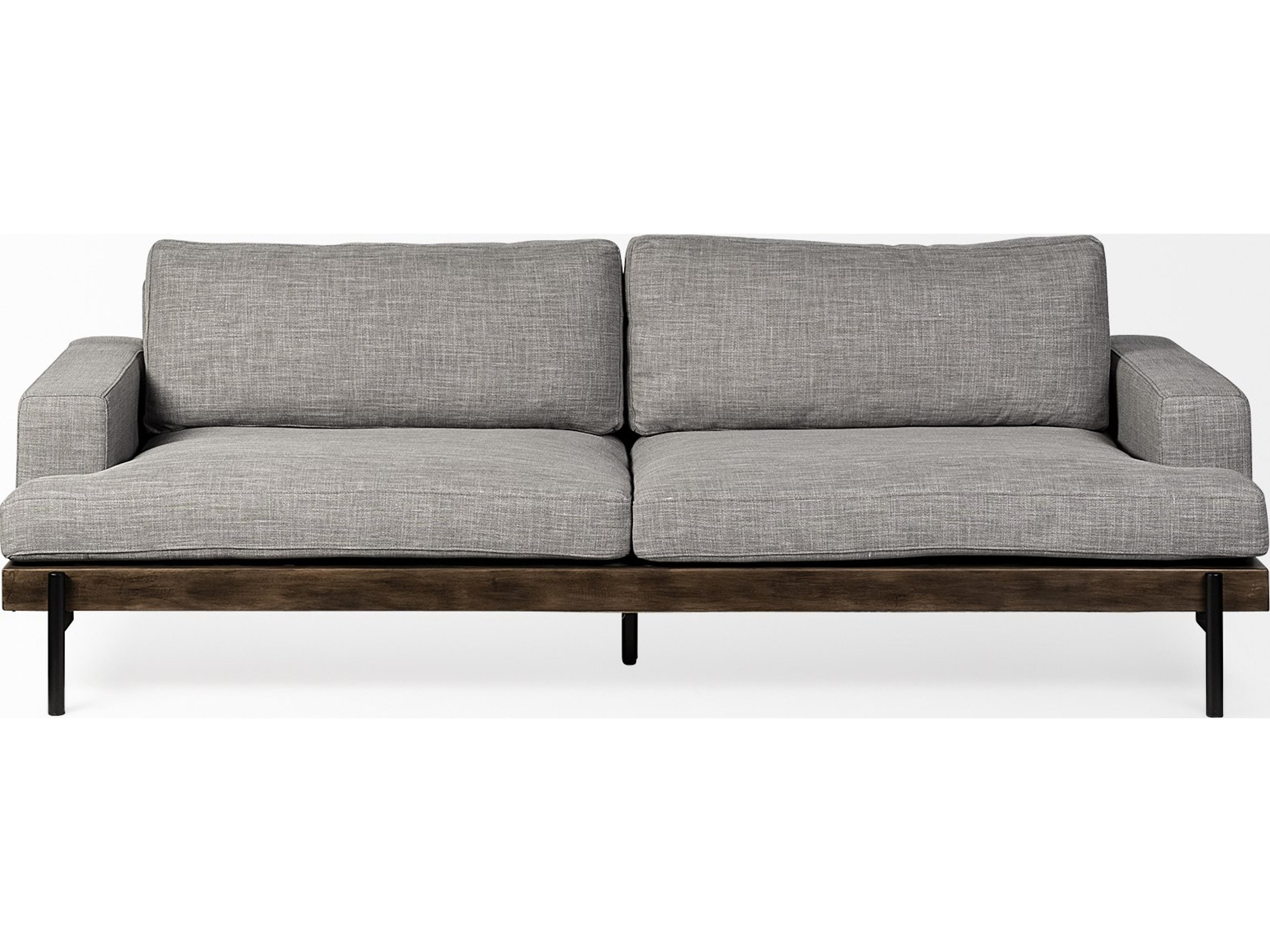 Mercana Colburne II 95" Gray Upholstered Three Seater Sofa