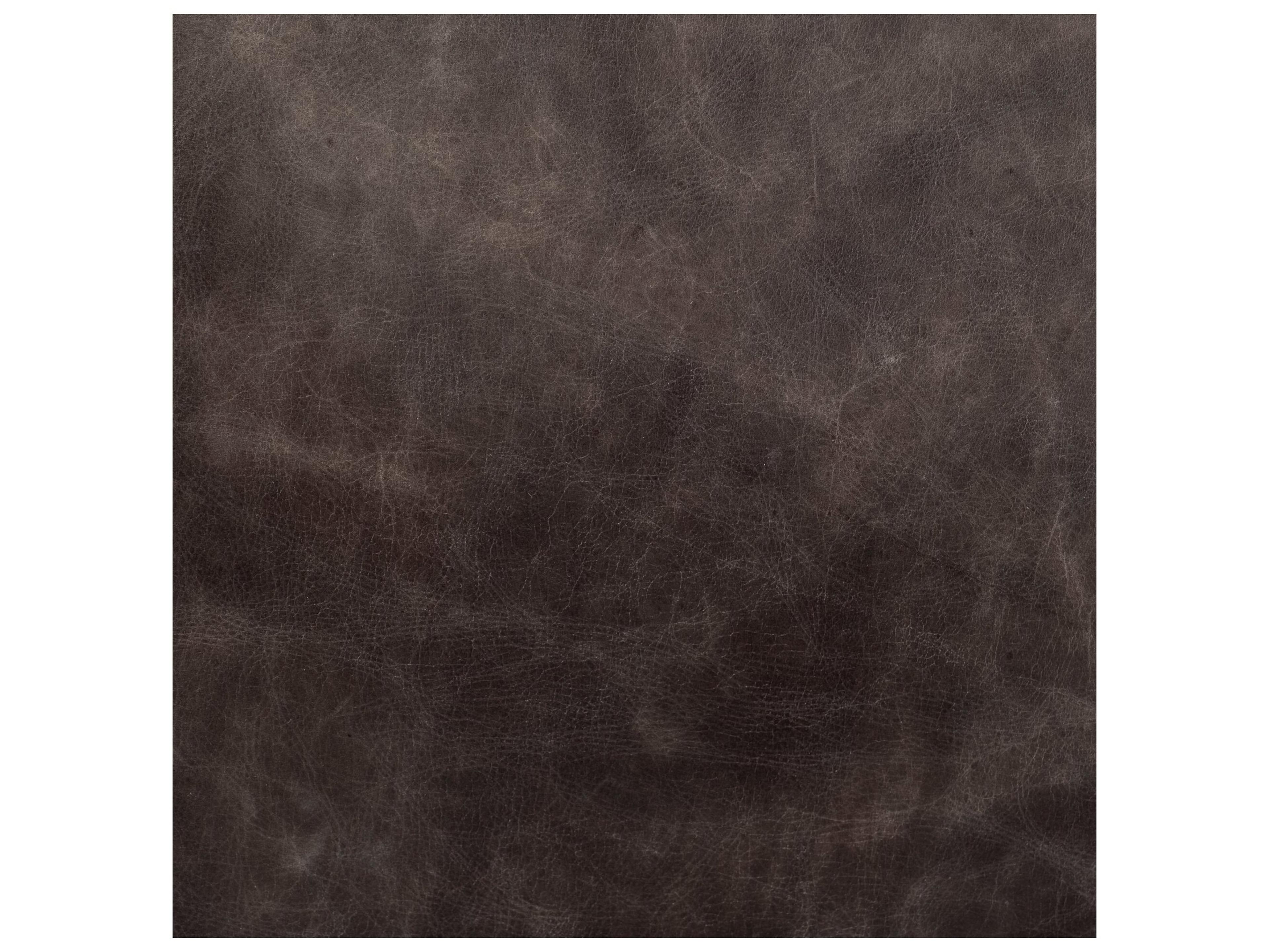 Mercana Stamford Black Genuine Leather Seat w/ Wood Back, Metal Frame Accent Chair