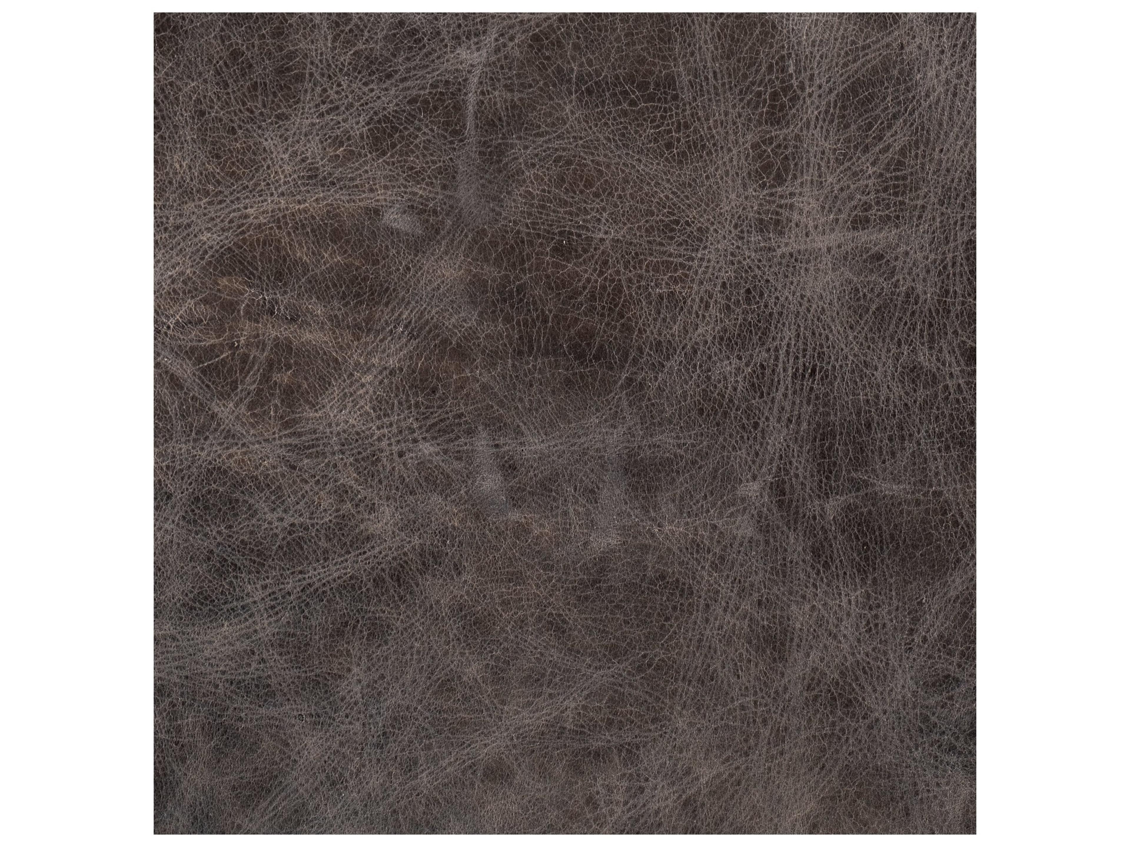 Mercana Kavalan 33.5" Total Height Ebony Leather Seat Black Metal Frame Counter Stool