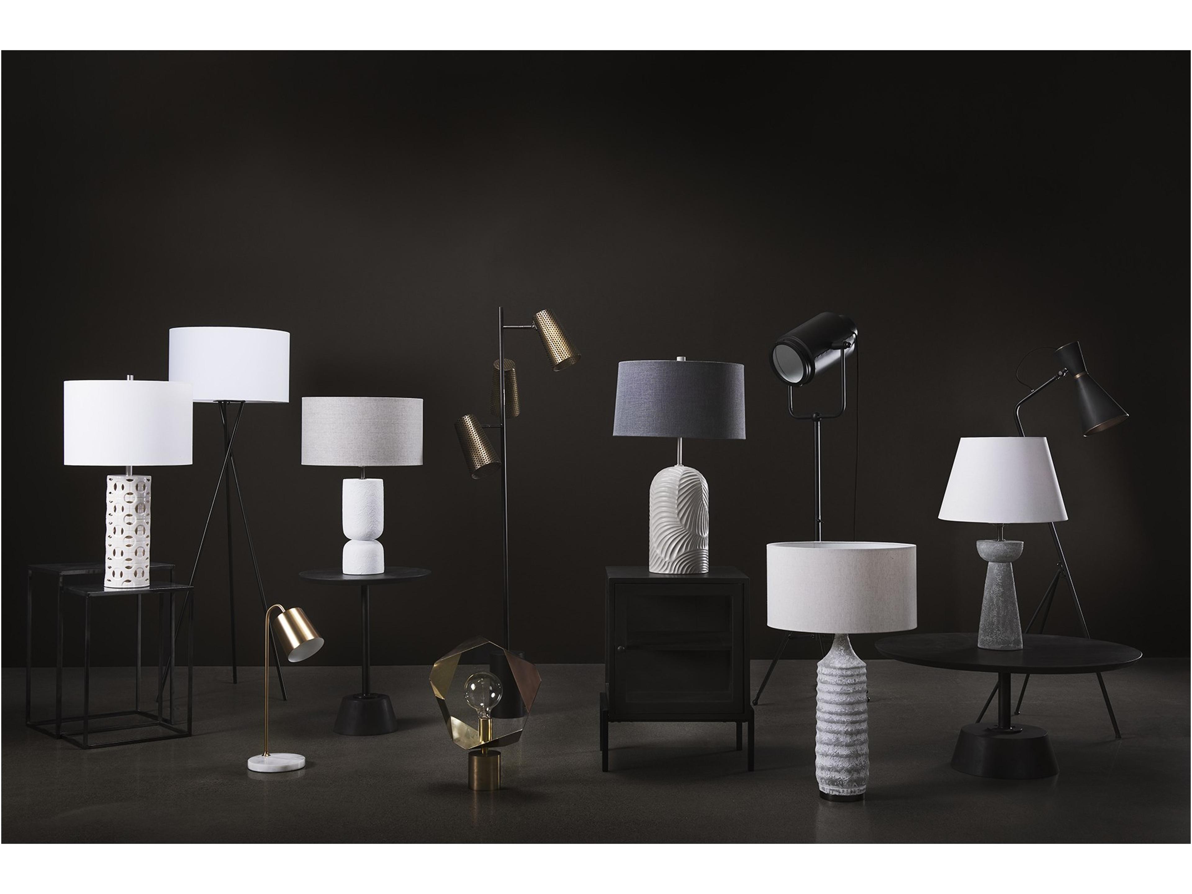 Mercana Shamir 15L x 15W Gold Geometric Metal Table Lamp