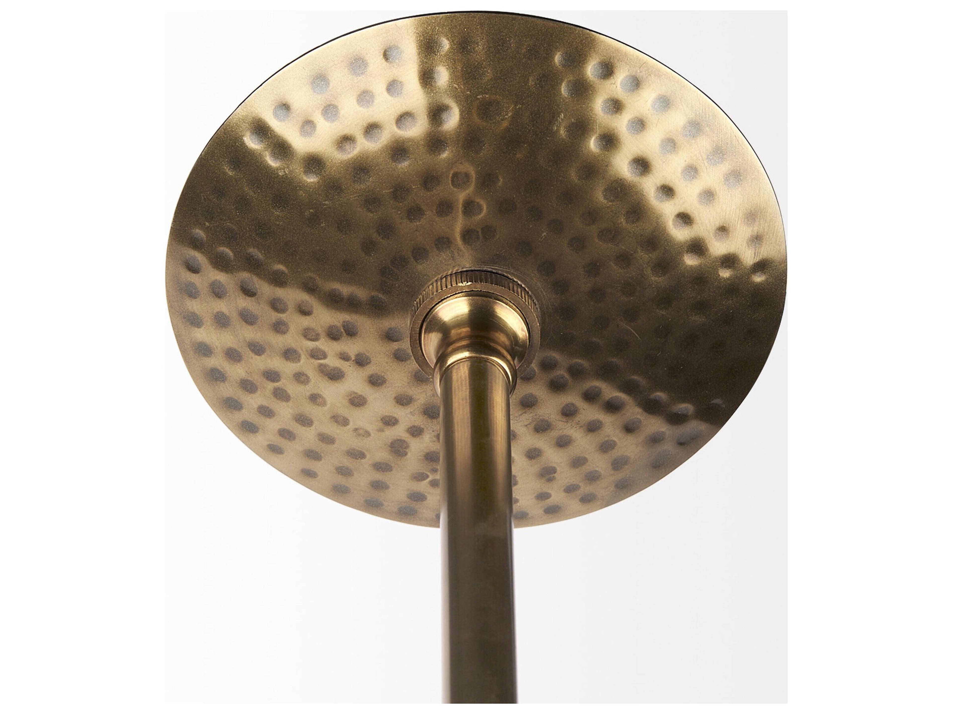 Mercana Garnet 13L x 13W Gold Hammered Metal Pendant Light