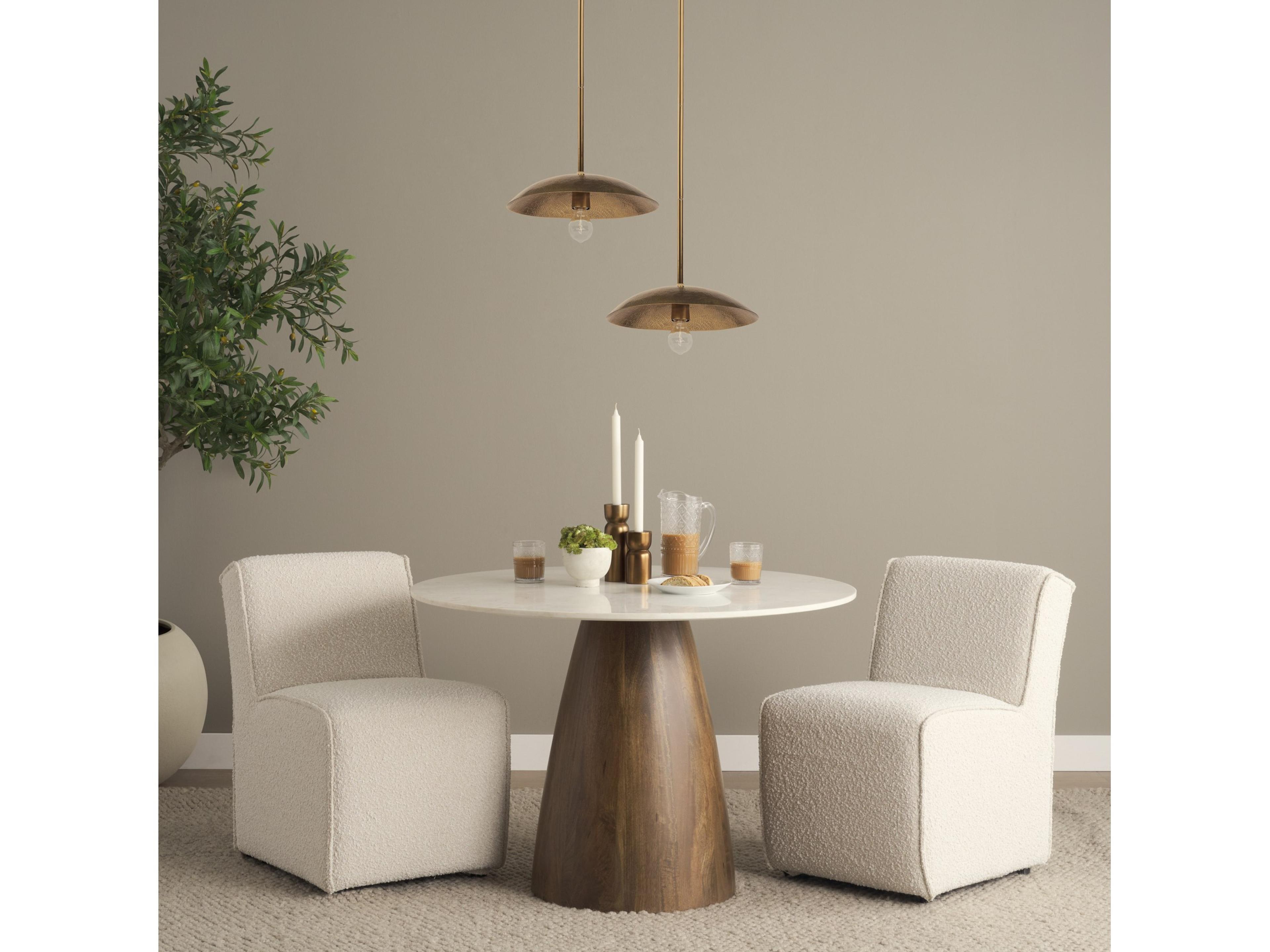 Mercana Garnet 13L x 13W Gold Hammered Metal Pendant Light