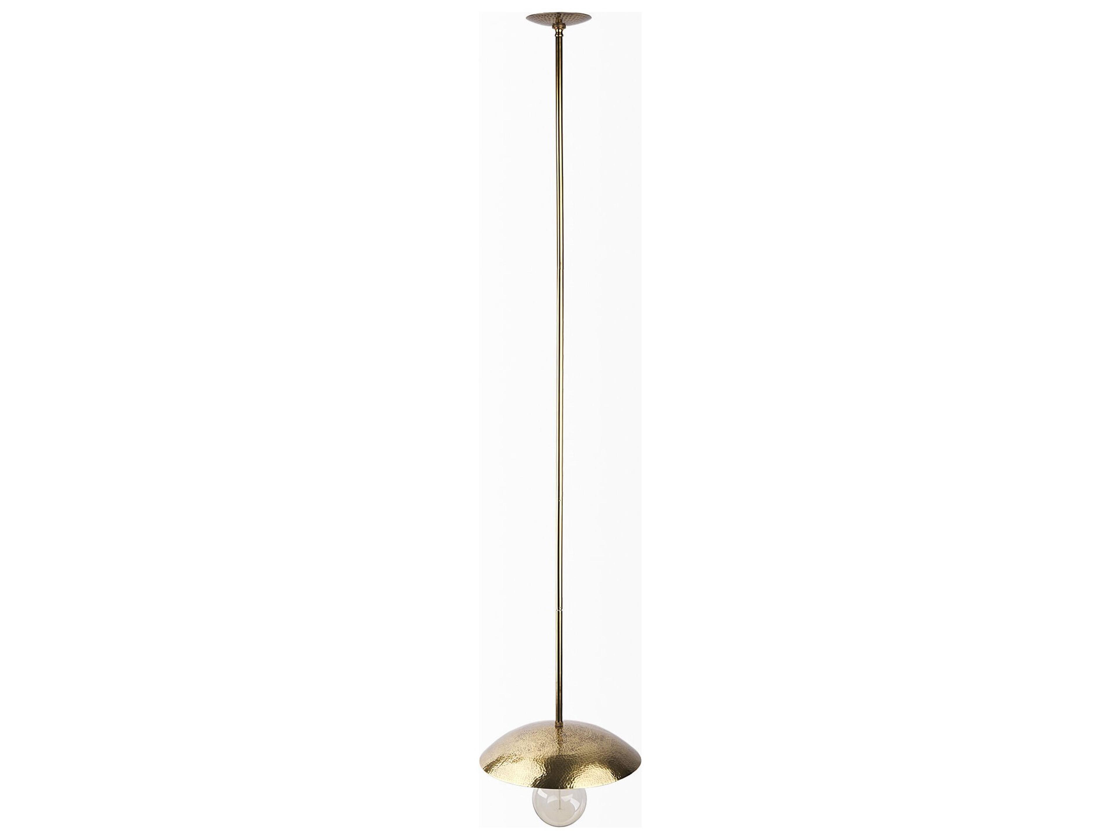 Mercana Garnet 13L x 13W Gold Hammered Metal Pendant Light
