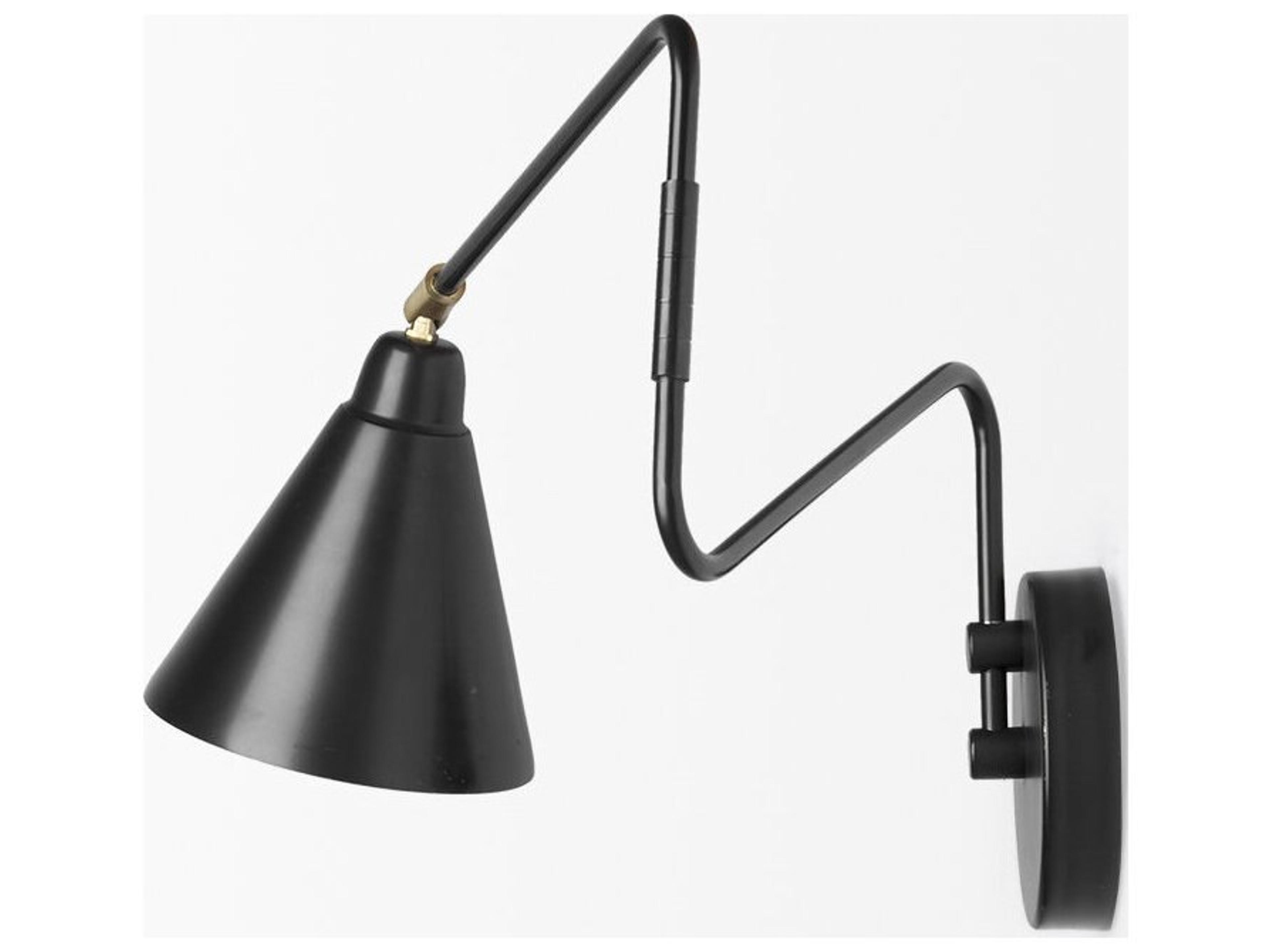 Mercana Cobalt 6L x 32W Black Metal Cone Shaped Swivel Wall Sconce