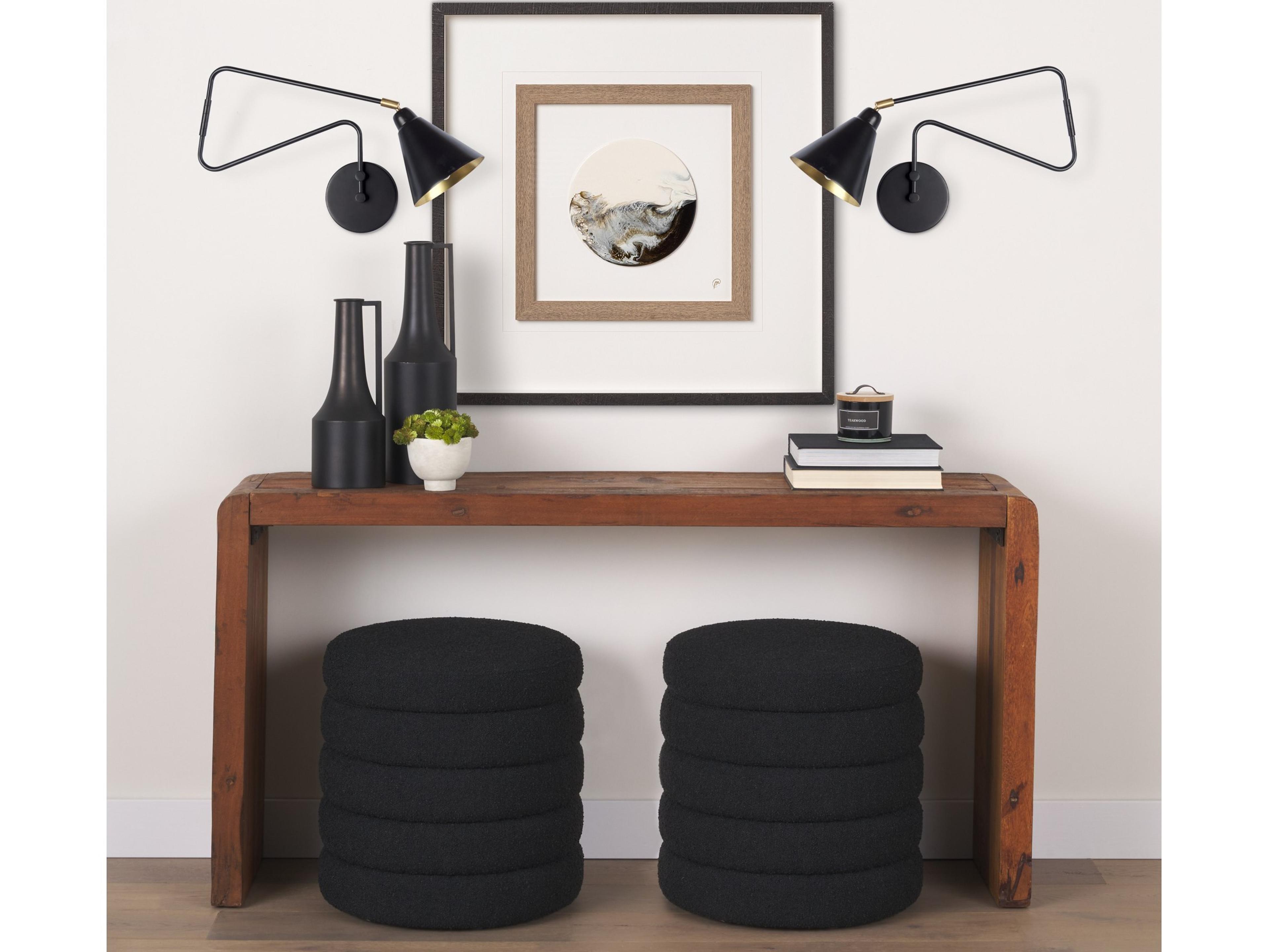 Mercana Cobalt 6L x 32W Black Metal Cone Shaped Swivel Wall Sconce