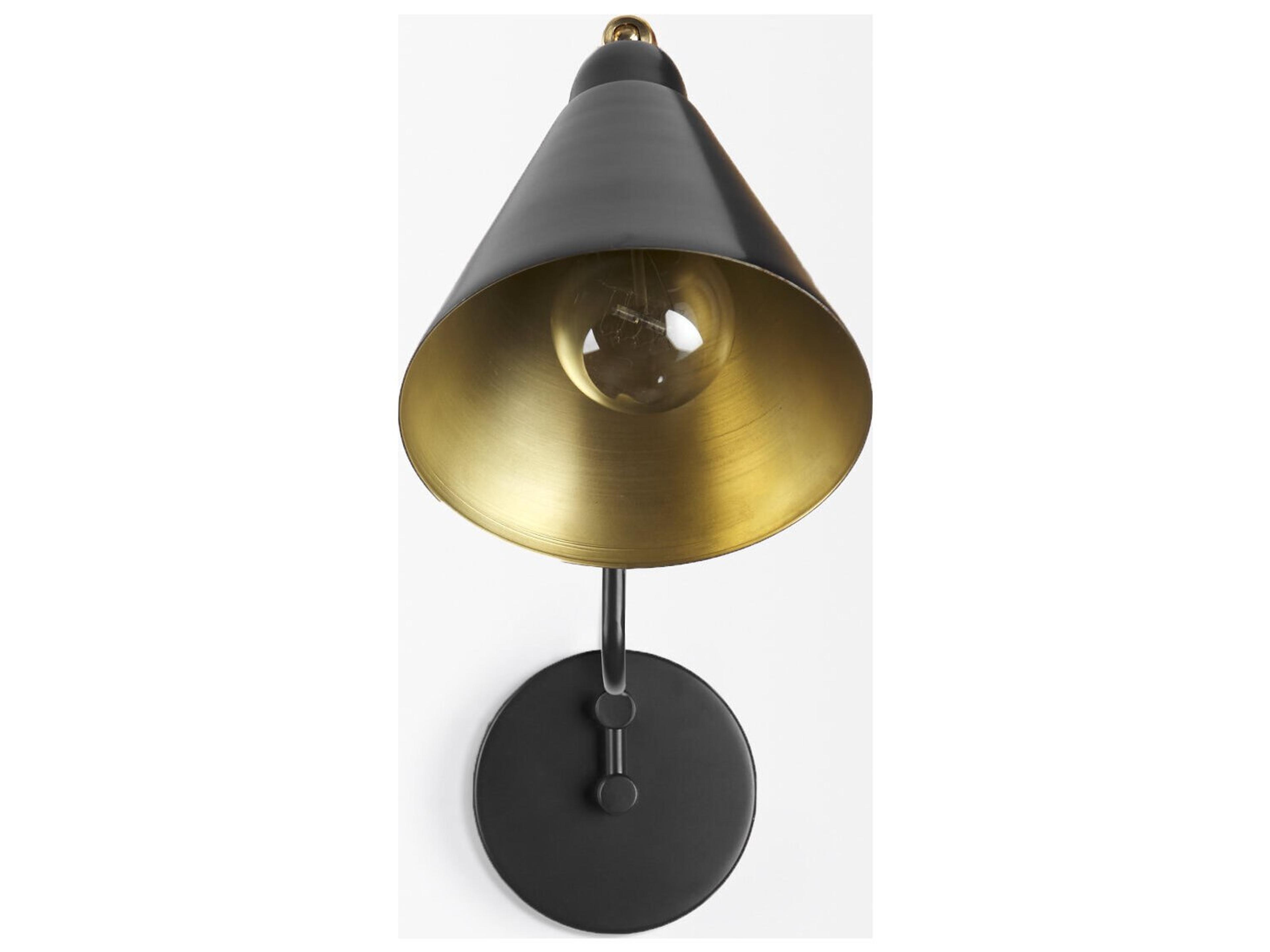 Mercana Cobalt 6L x 32W Black Metal Cone Shaped Swivel Wall Sconce