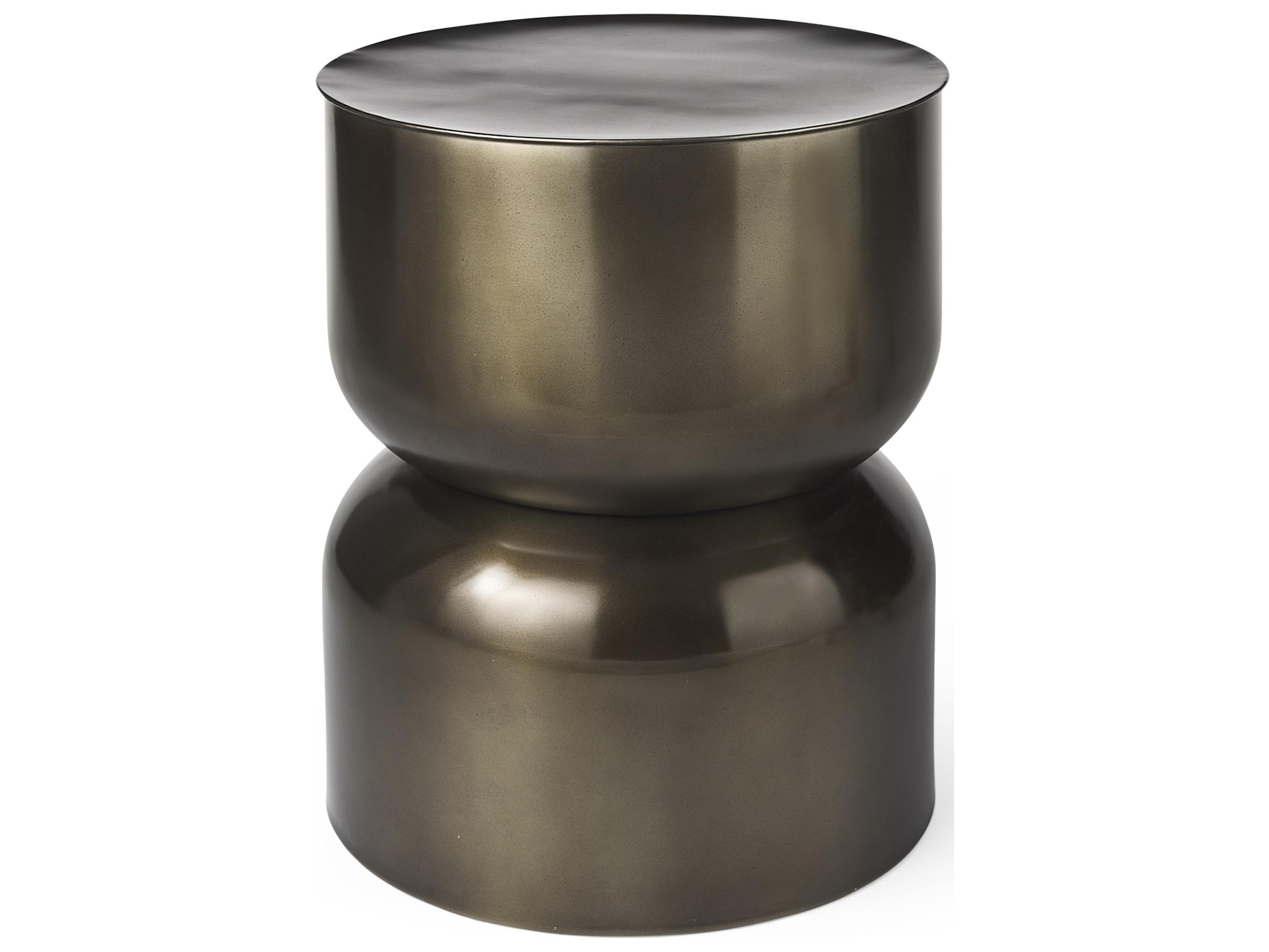 Mercana Catriona 17L x 17W x 20H Gold Accent Hourglass Table