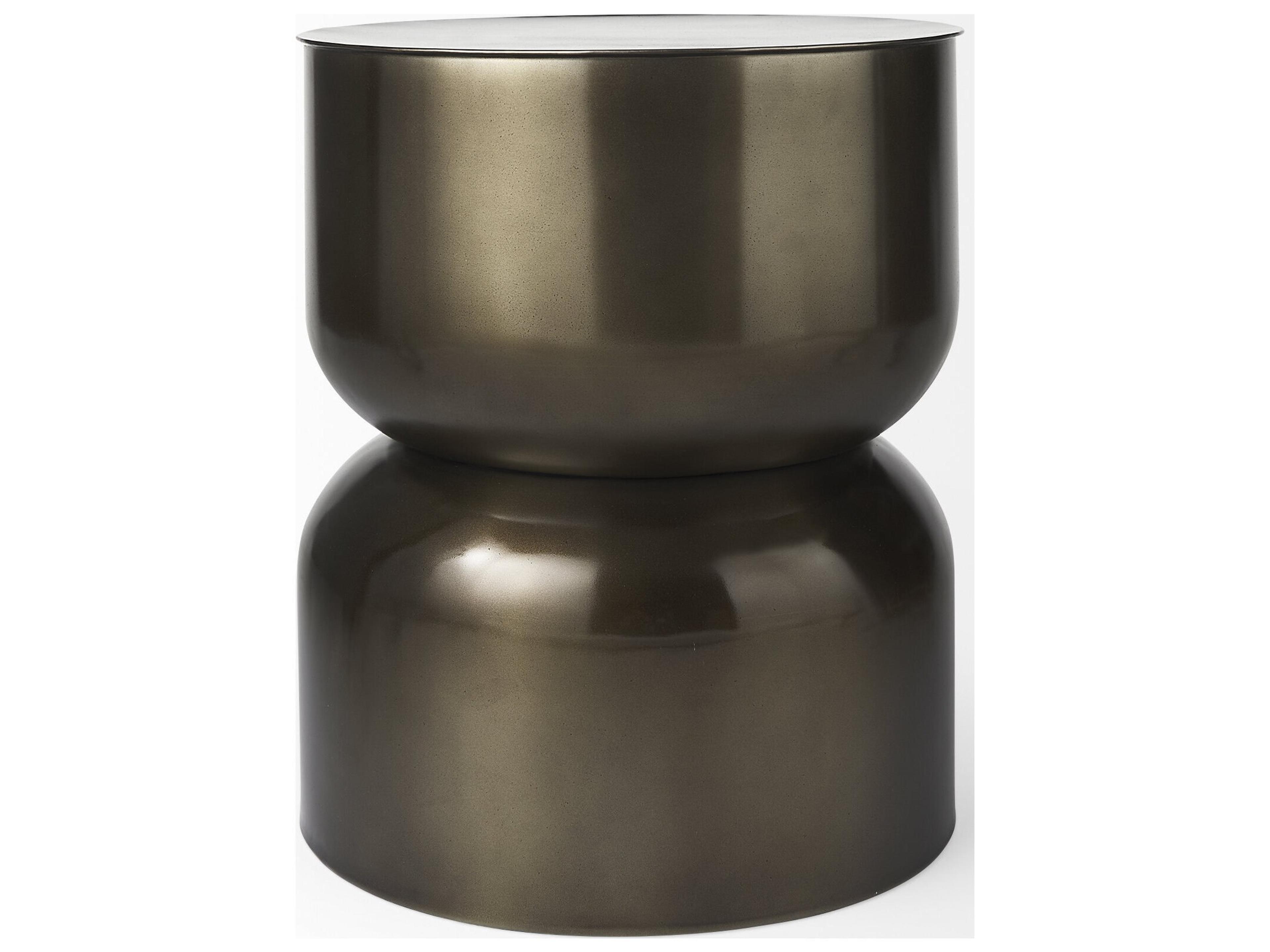 Mercana Catriona 17L x 17W x 20H Gold Accent Hourglass Table