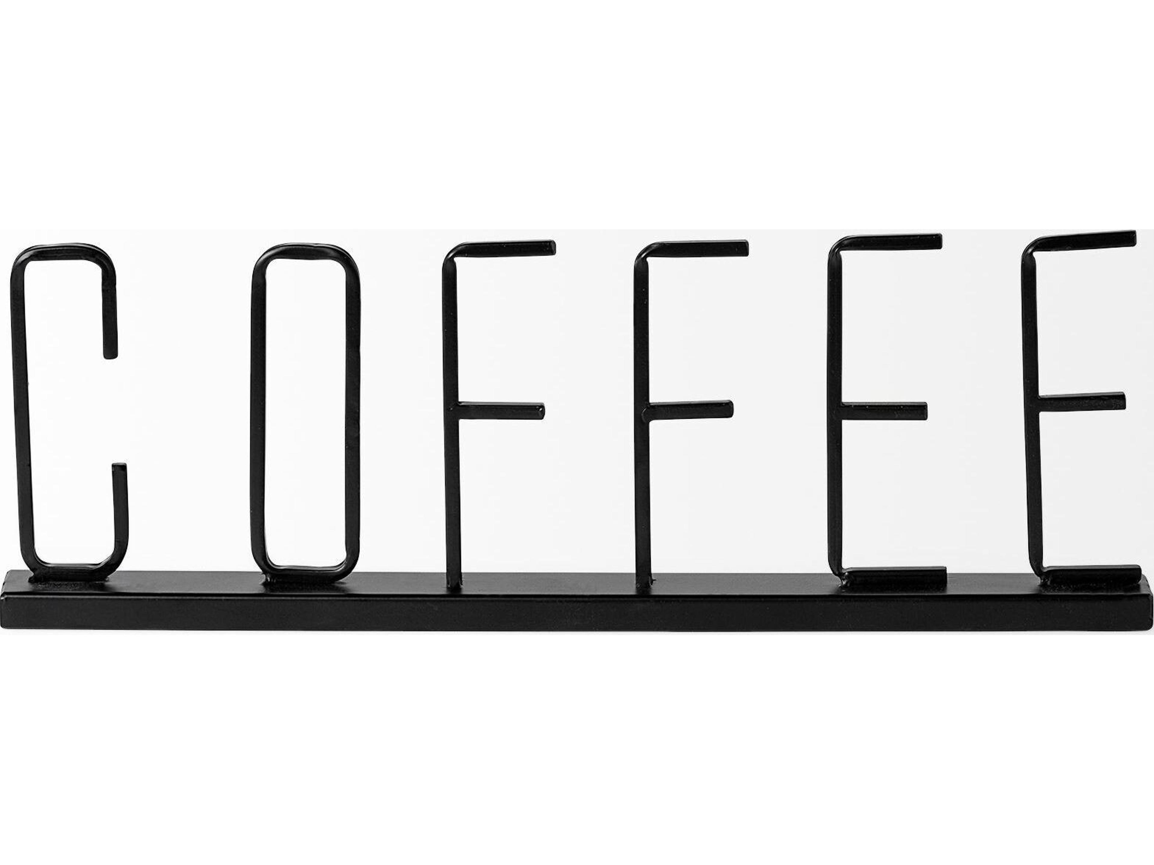 Mercana Coffee 15L x 1W Black Metal Sign