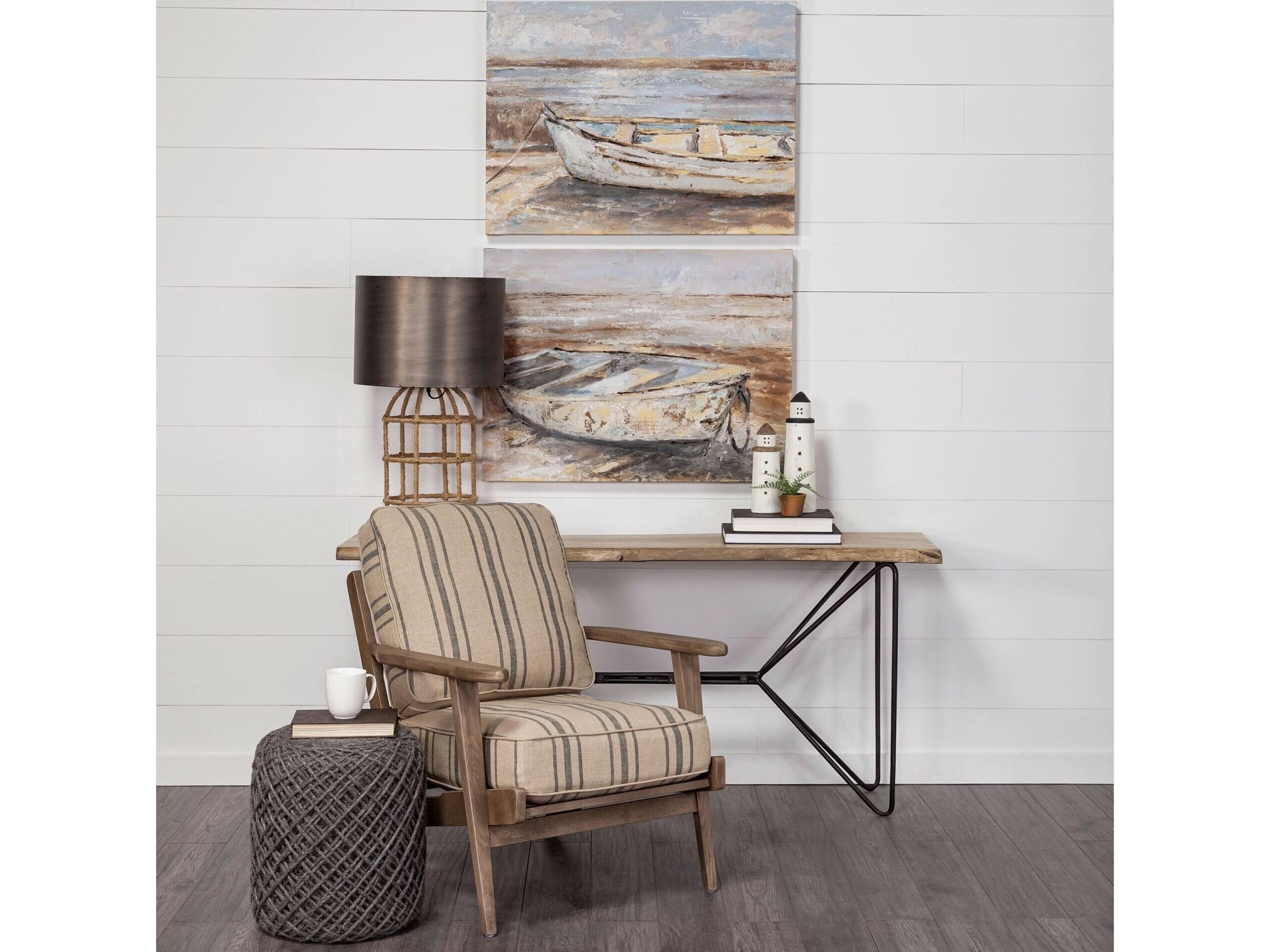 Mercana Abner (Large) 4L x 4W White Wooden Coastal Lighthouse