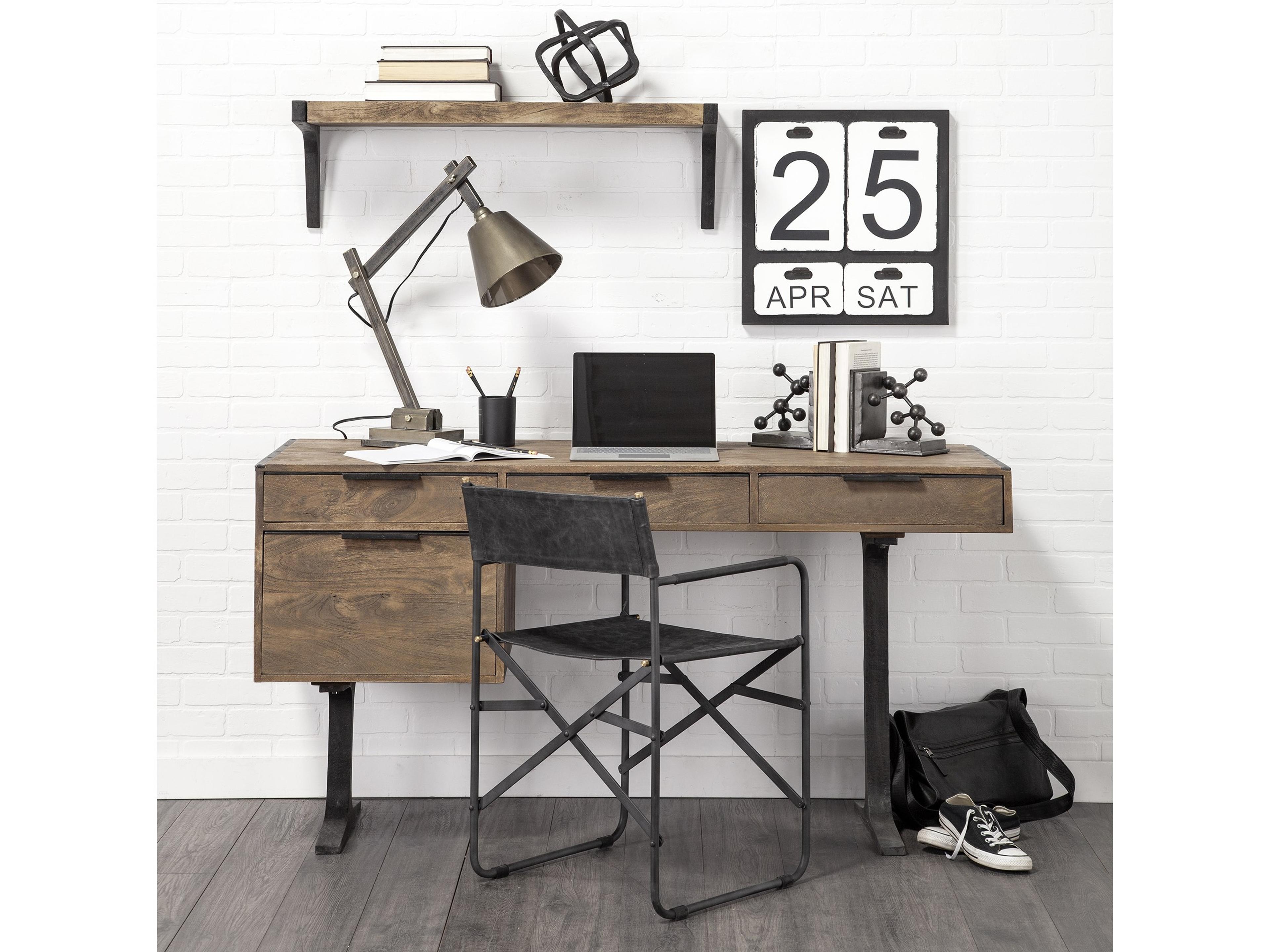 Mercana Direttore Black Iron Frame Black Leather Dining Chair