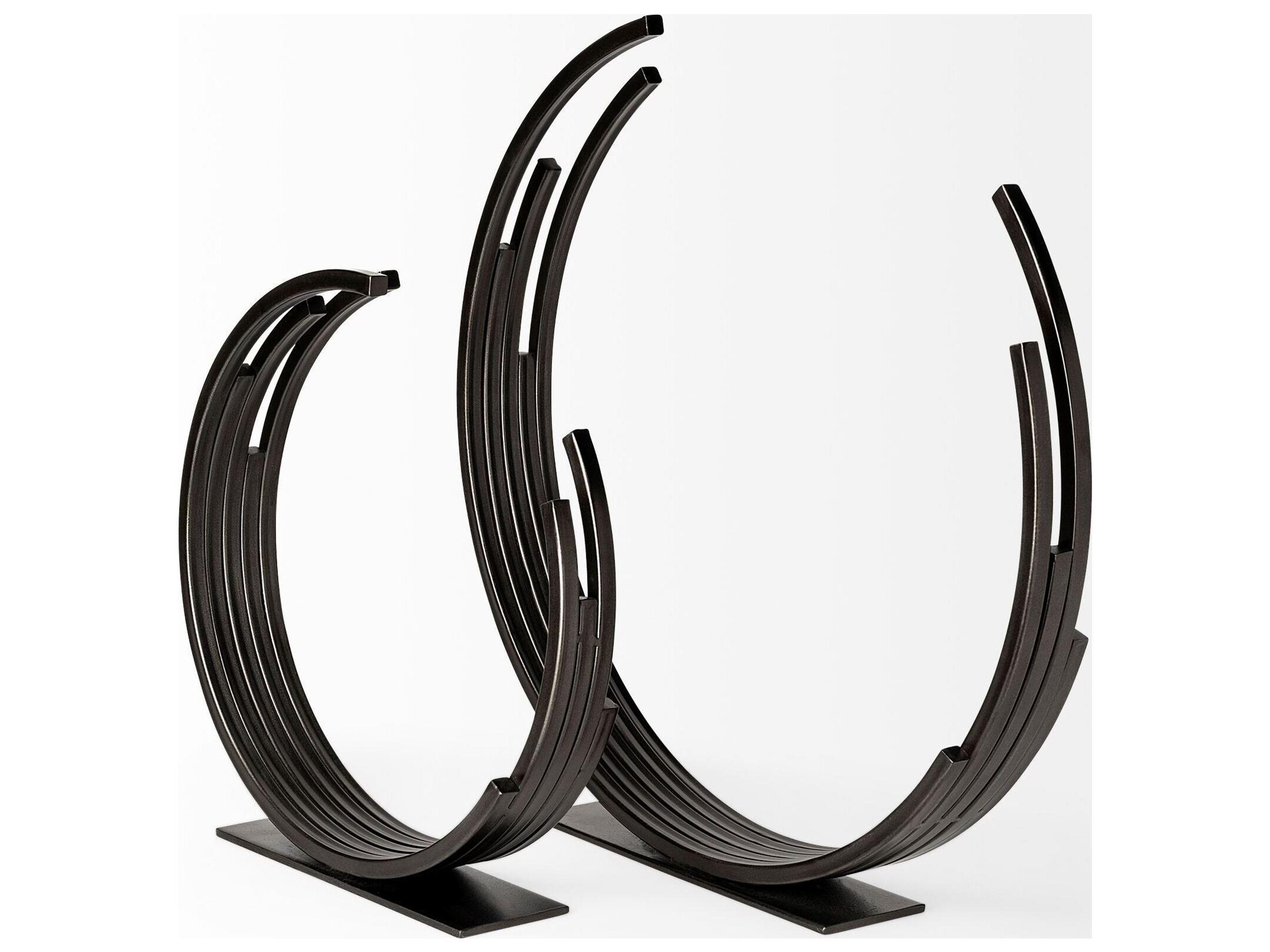 Mercana Taj (Large) 21L x 3W Black Broken Halo Decorative Object