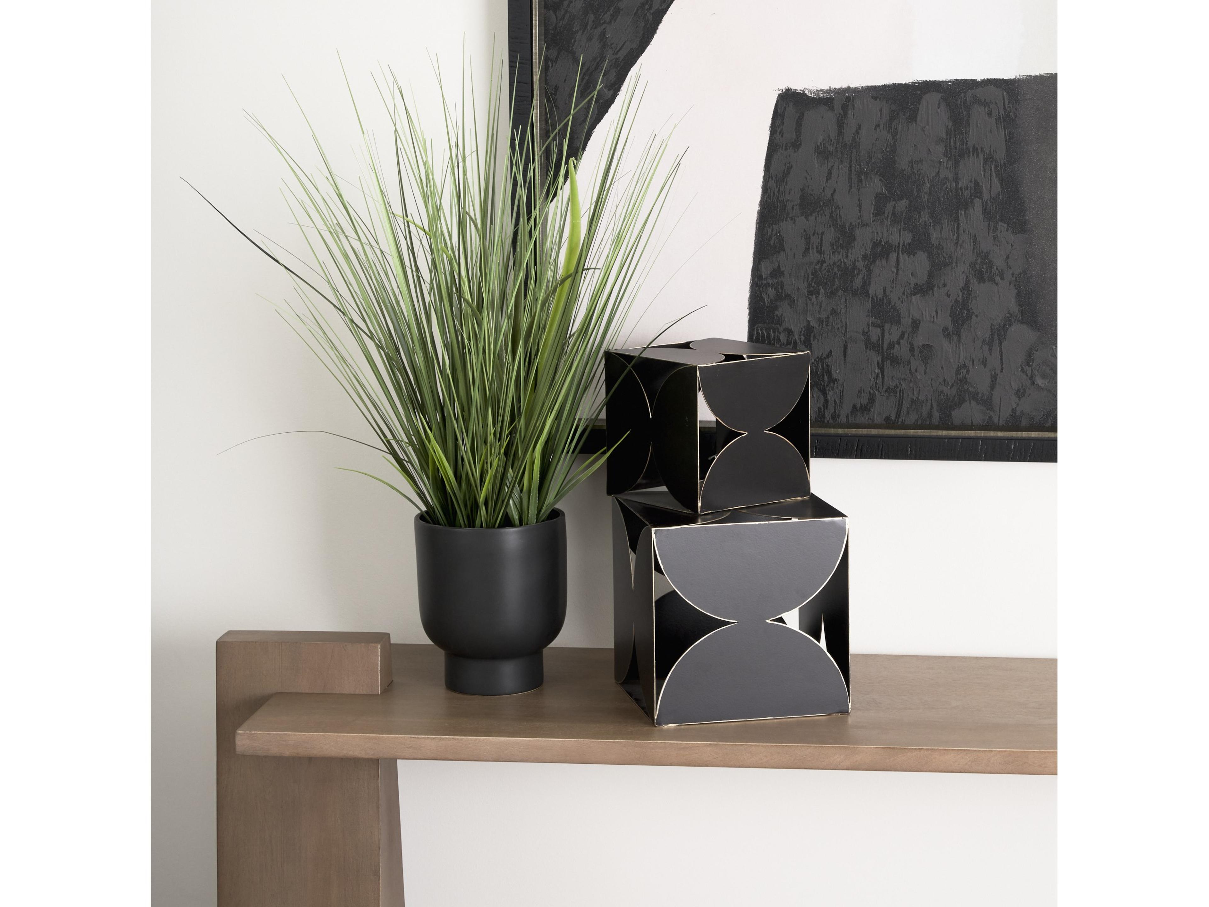 Mercana Darren (Small) 6L x 6W Black Metal Decorative Cube