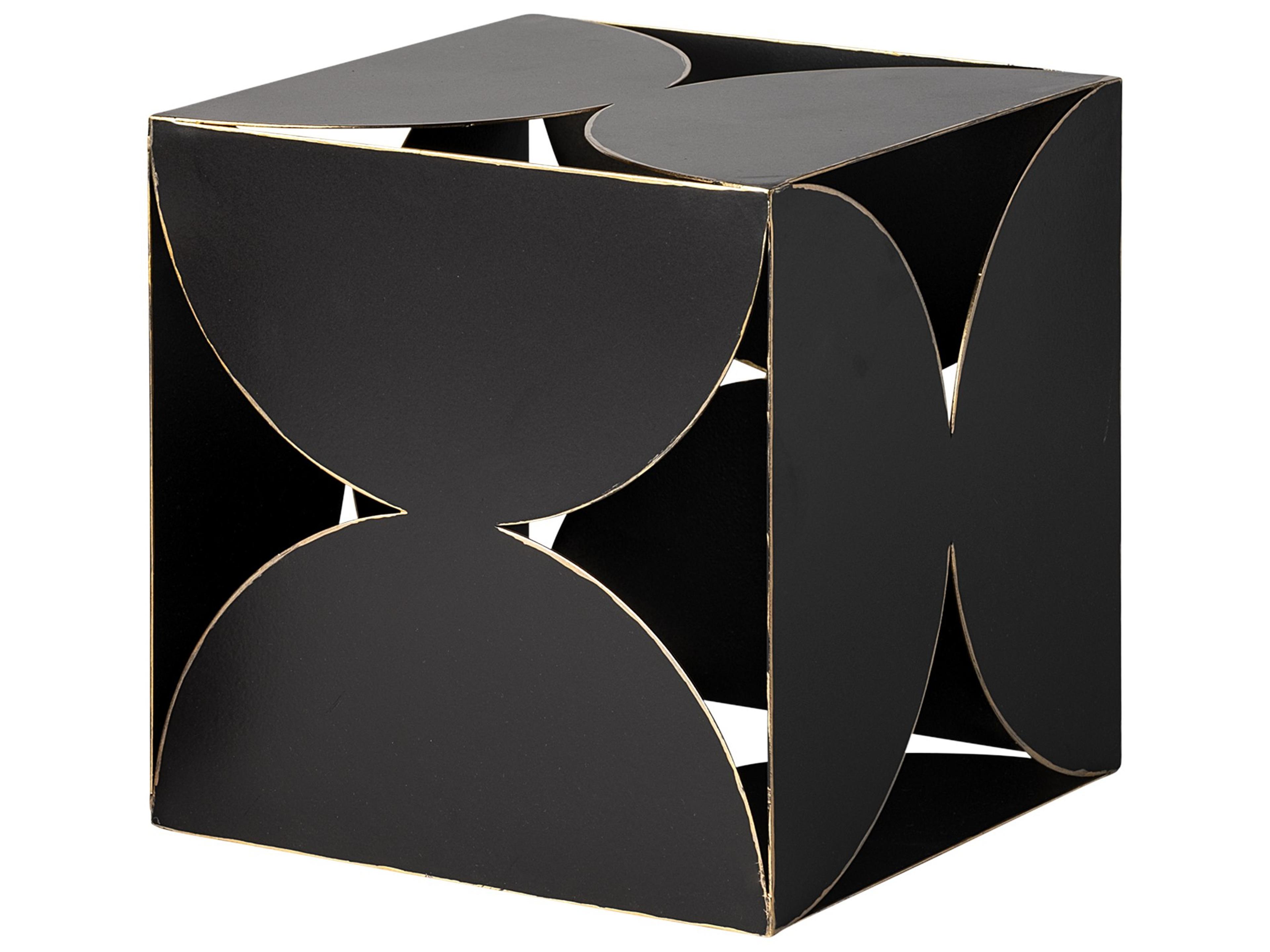 Darren (Large) 8L x 8W Black Metal Decorative Cube