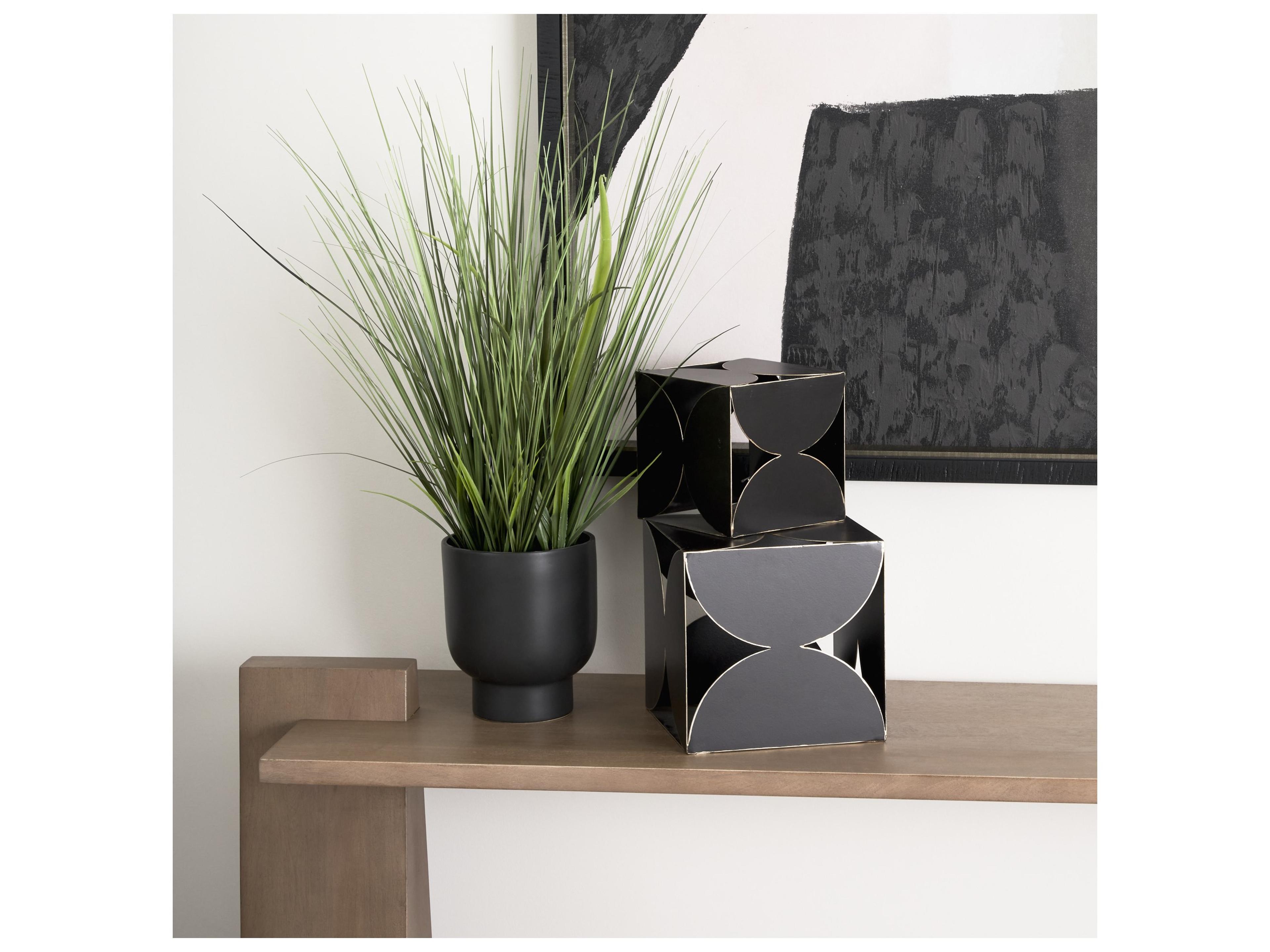 Mercana Darren (Large) 8L x 8W Black Metal Decorative Cube