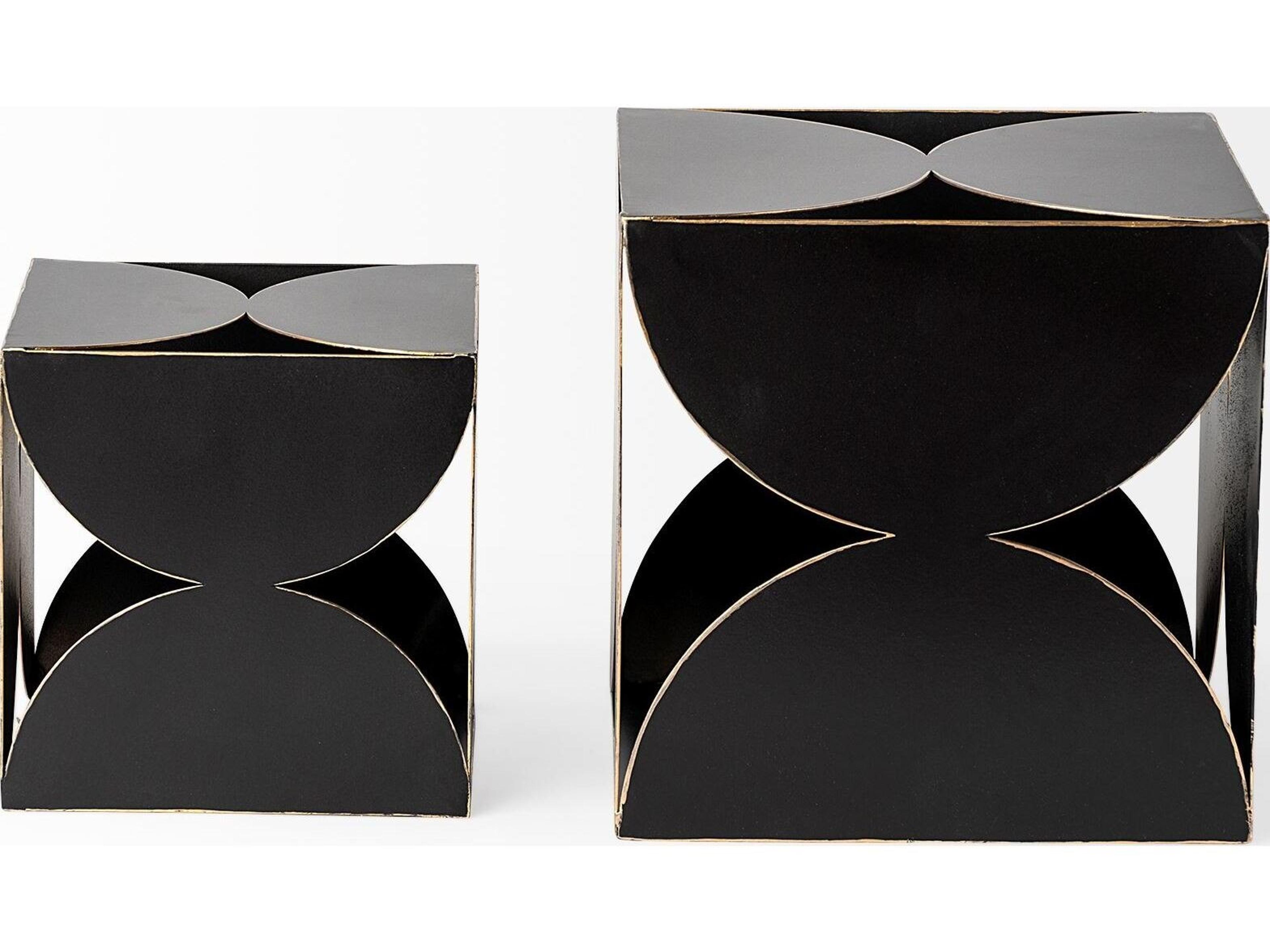 Mercana Darren (Large) 8L x 8W Black Metal Decorative Cube