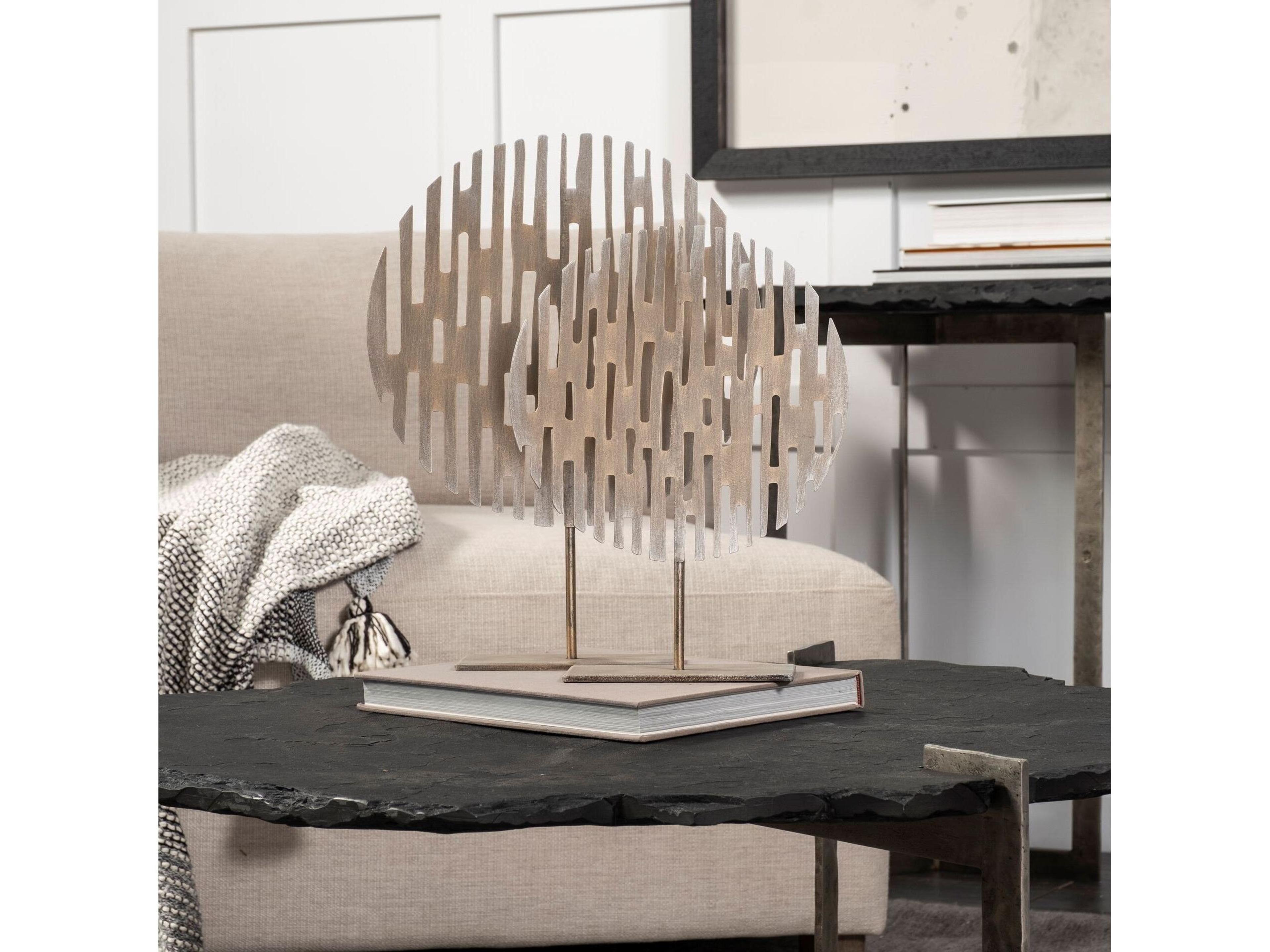 Mercana Ezra (Large) 13L x 3W Gold Metal Circular Decorative Object