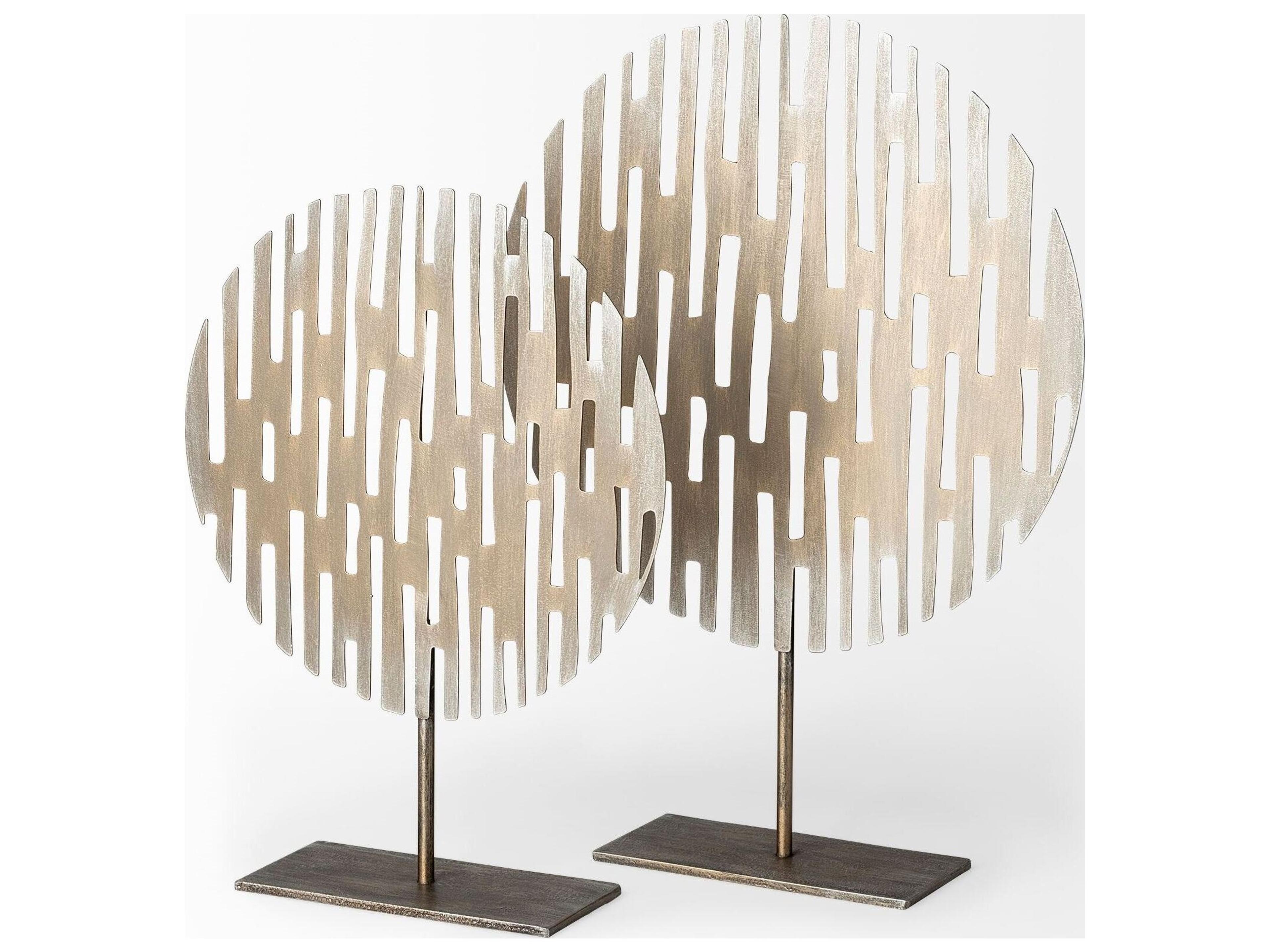 Mercana Ezra (Large) 13L x 3W Gold Metal Circular Decorative Object