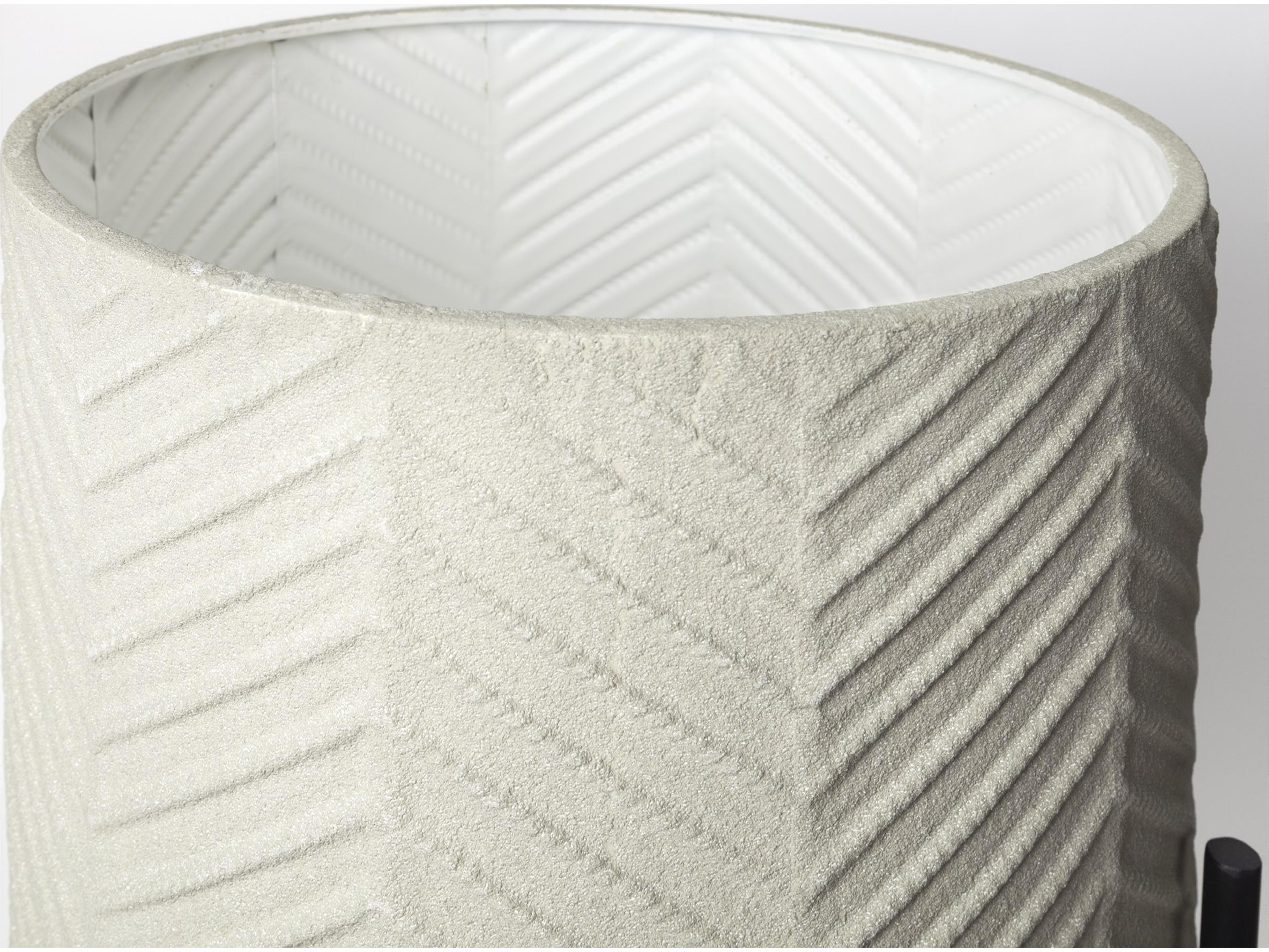 Mercana Mabel Set of Two 15.4 x 24.8 Eggshell Metal Top W/ Black Iron Base Plant Stands