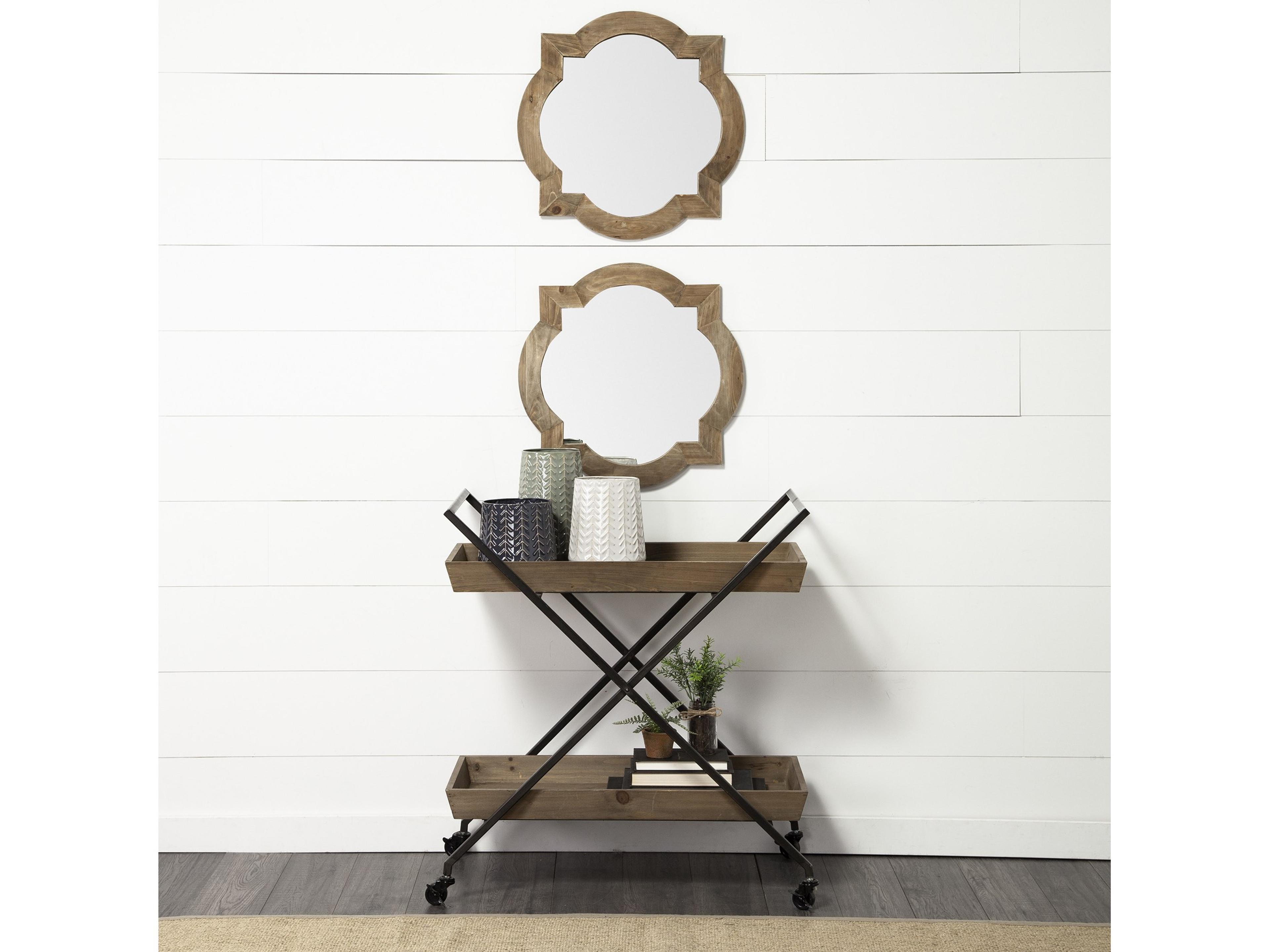 Mercana Gemma III Metal Glossy Green/Gray Chevron Vase