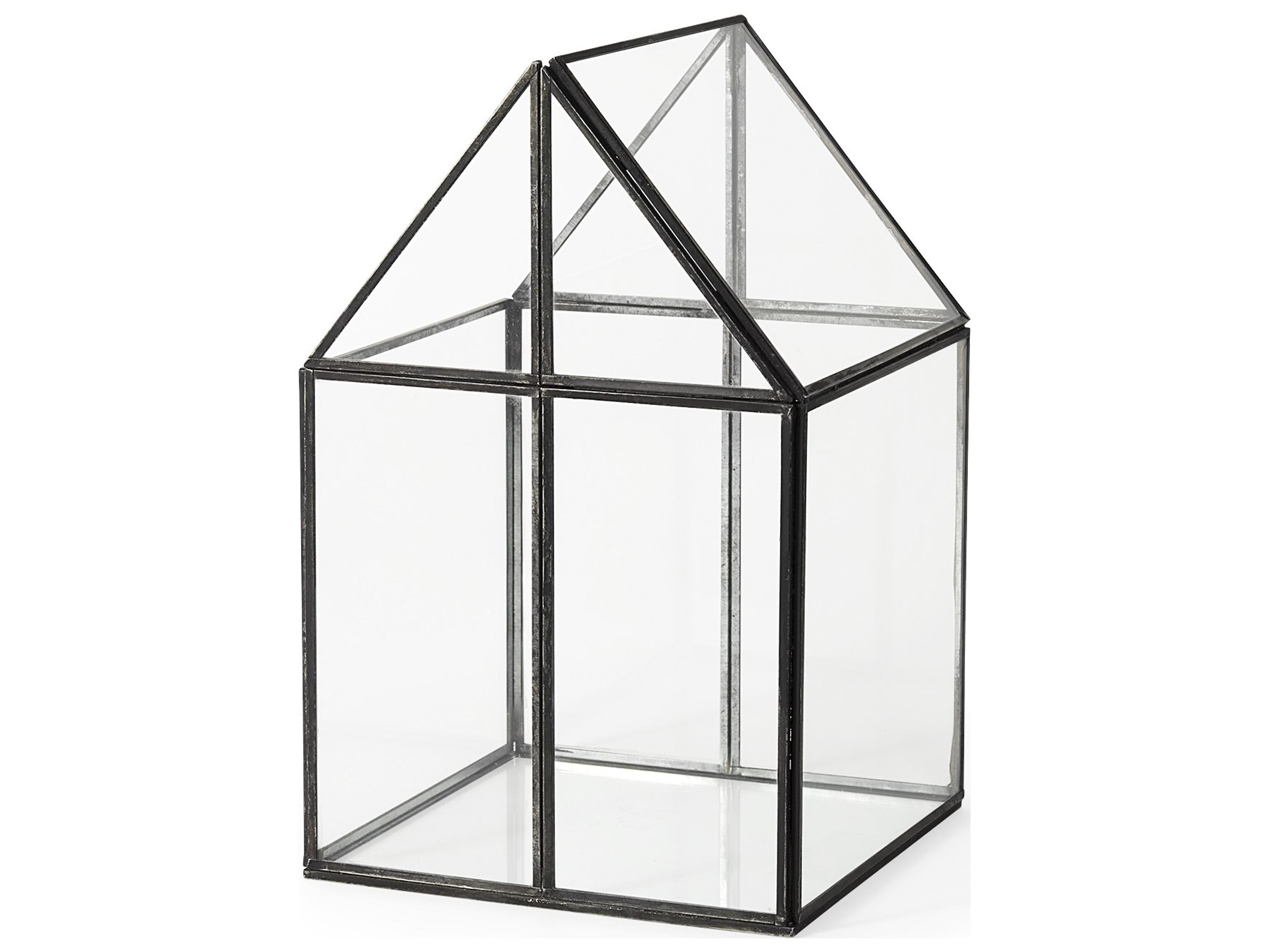 Sikes (Medium) 8L x 8W x 13H Hut Terrarium W/Glass Base
