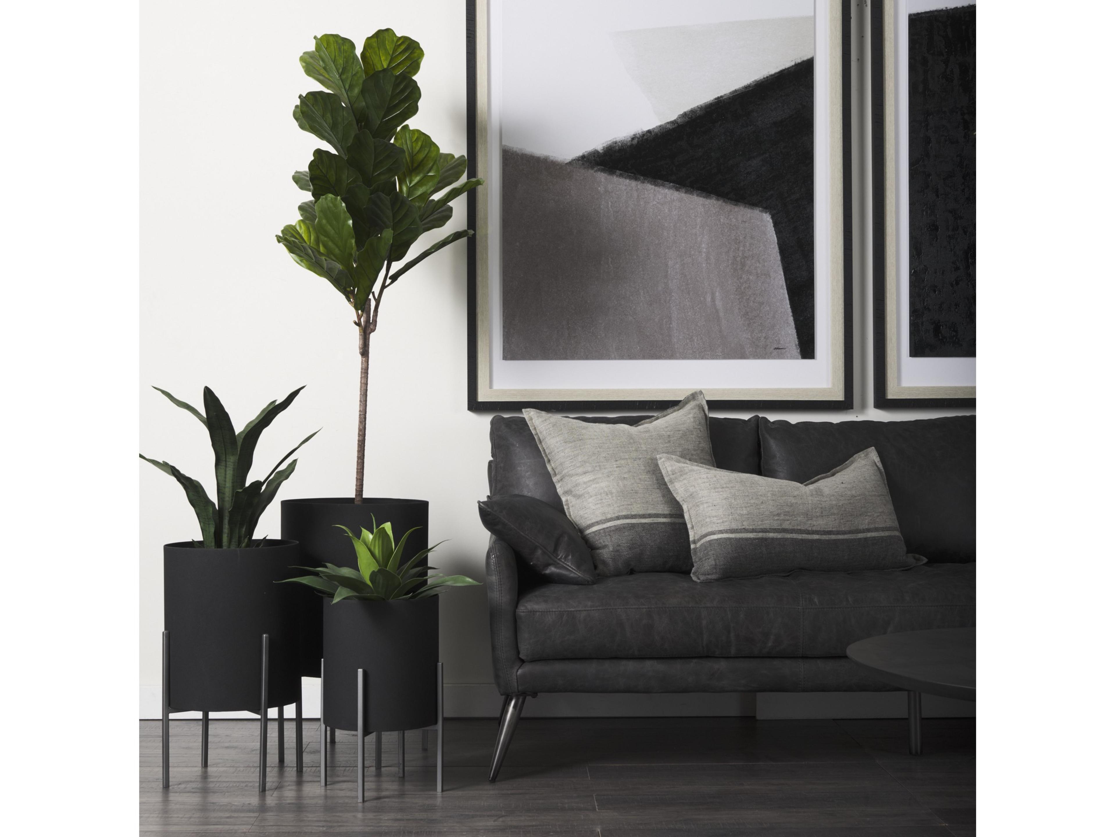 Mercana Claypoole (Set of 3) Black Plant Stands