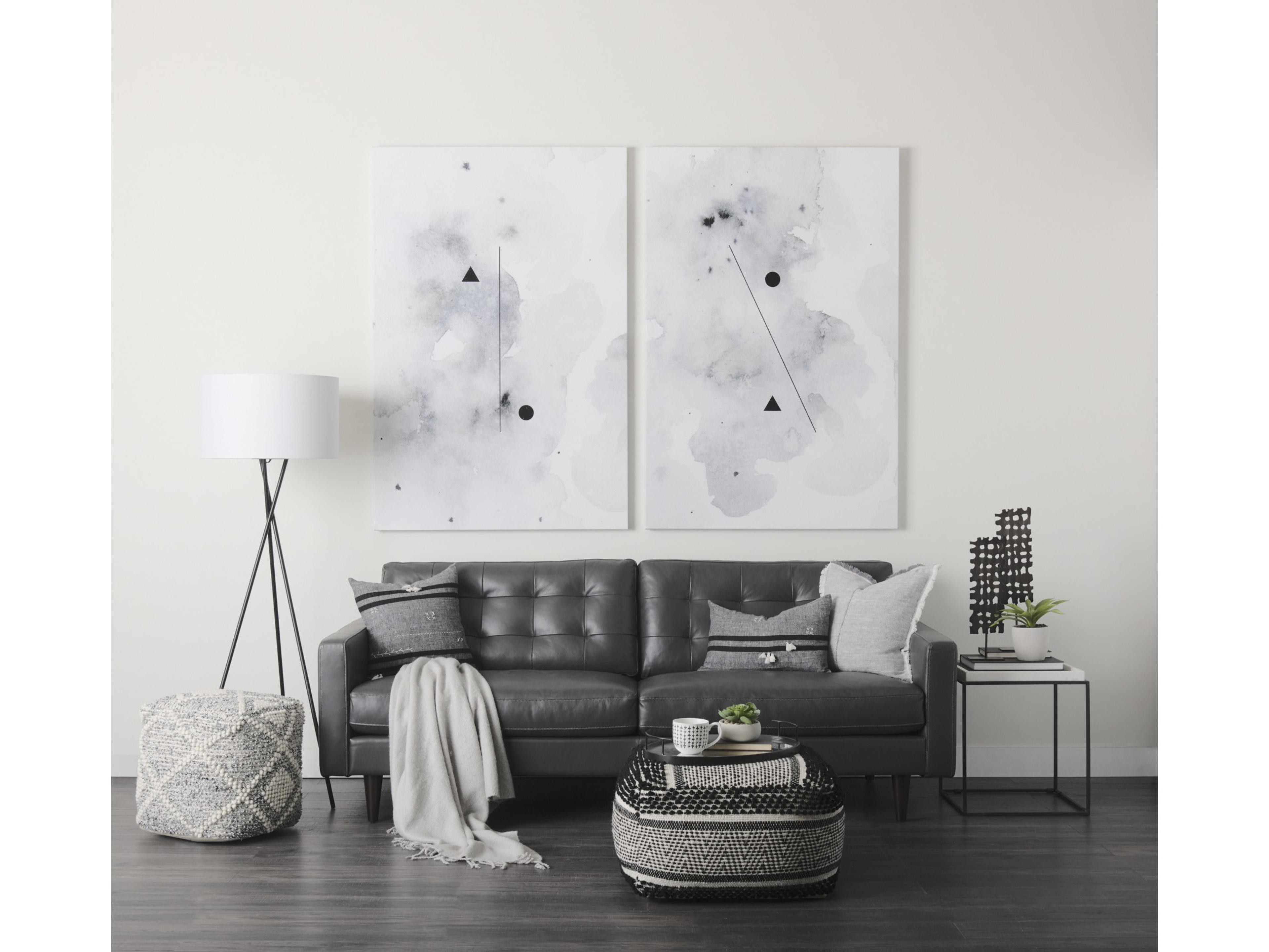 Mercana Nathan II 18" x 20" Square Top White Marble and Black Metal End/Side Table