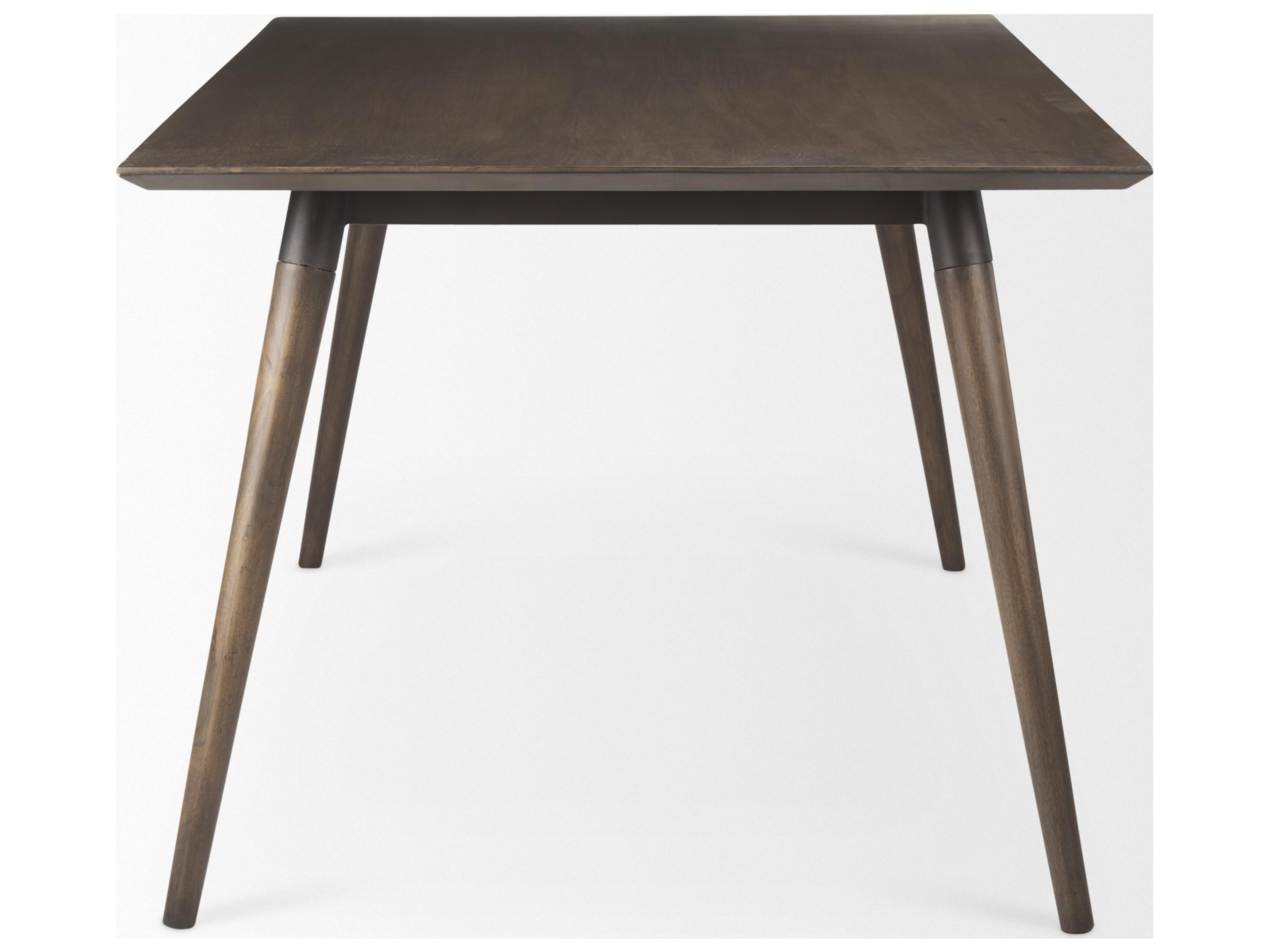 Mercana Nicholas II 72x39 Brown Solid Wood Top Metal/Wood Leg Dining Table