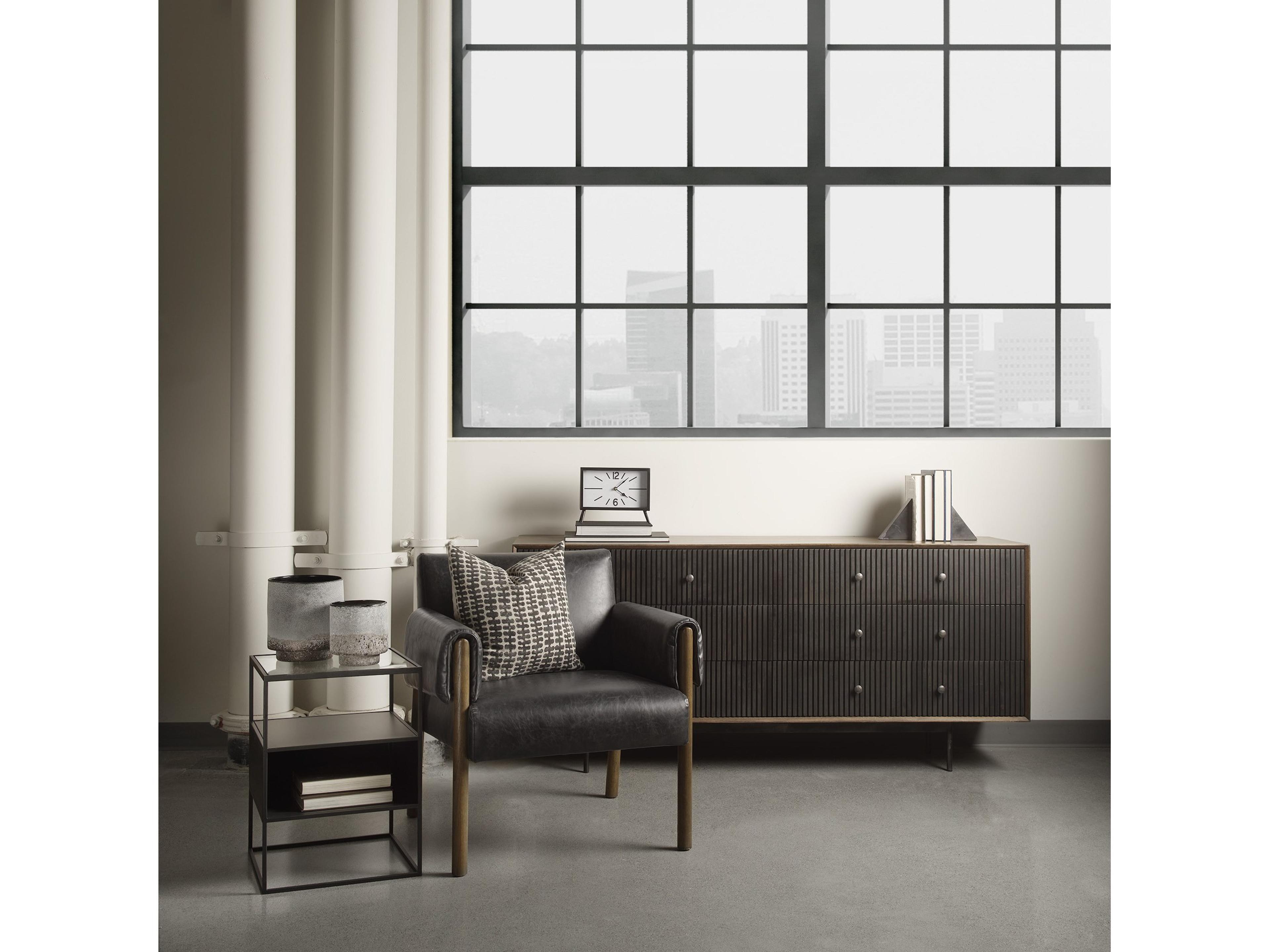 Mercana Grace 70Wx18.5Lx31.25H Two-Tone Brown Solid Wood 6 Drawer Sideboard