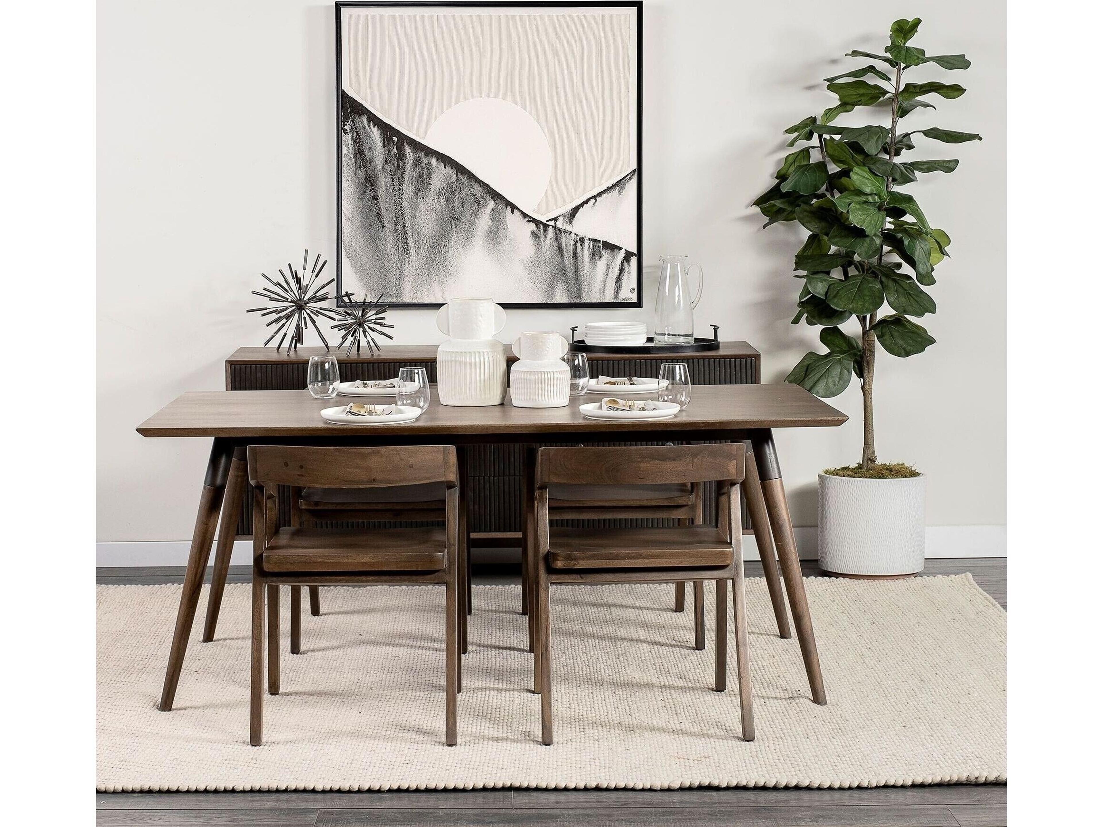 Mercana Nicholas I Onyx Brown Solid Wood Dining Chair