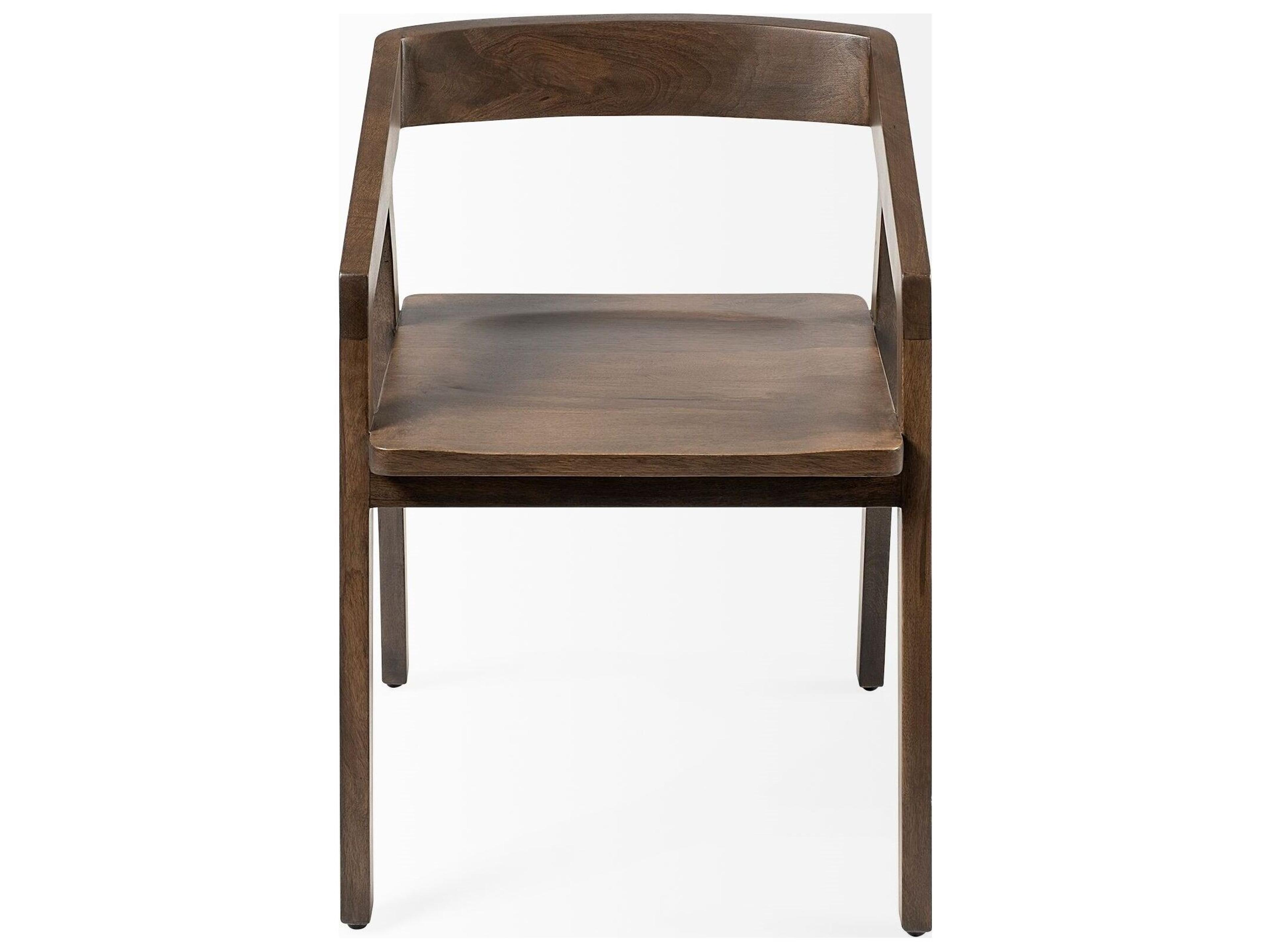 Mercana Nicholas I Onyx Brown Solid Wood Dining Chair