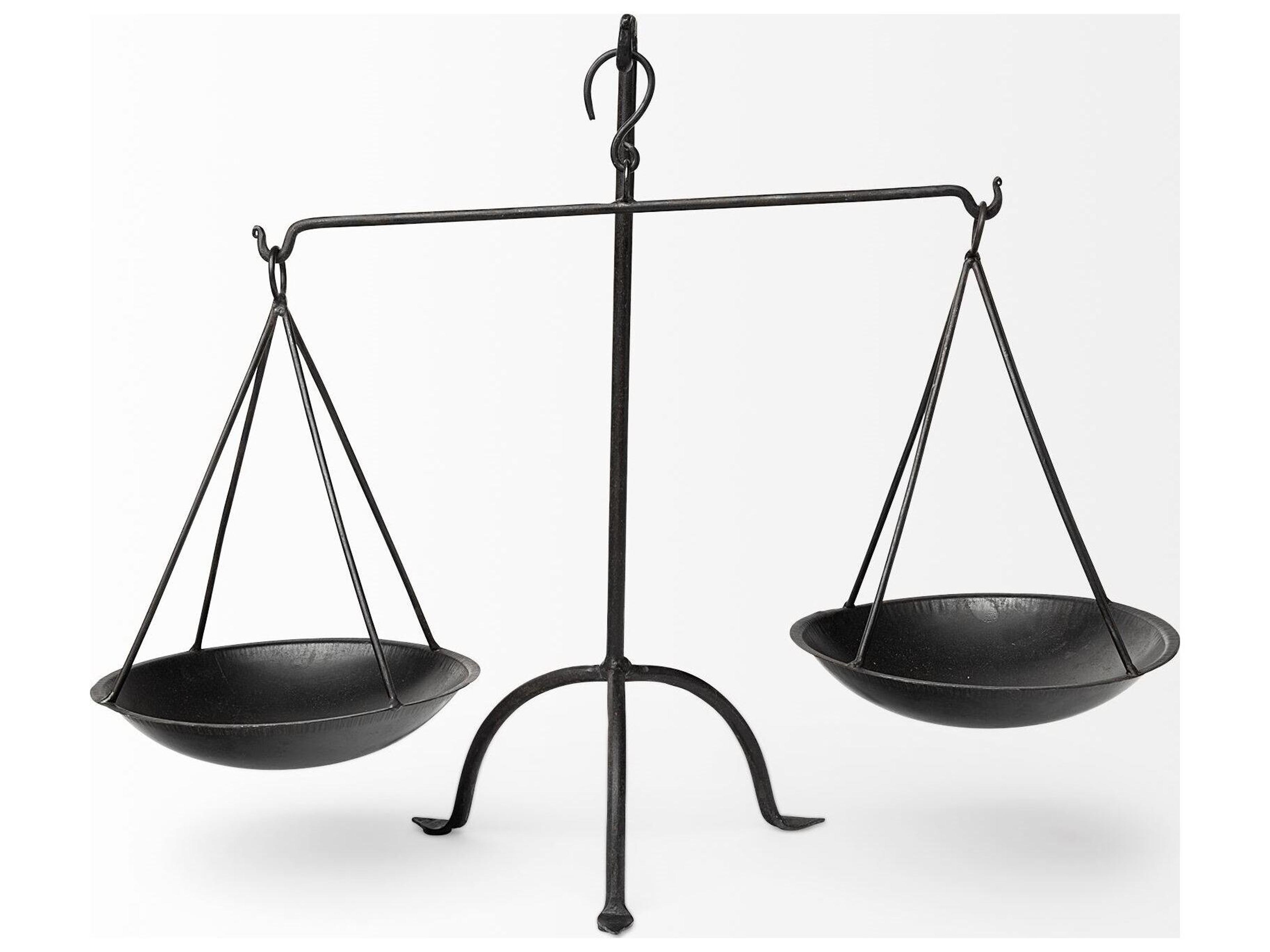 Mercana Adilah 16L x 10W Black Metal Vintage Inspired Weighing Scale