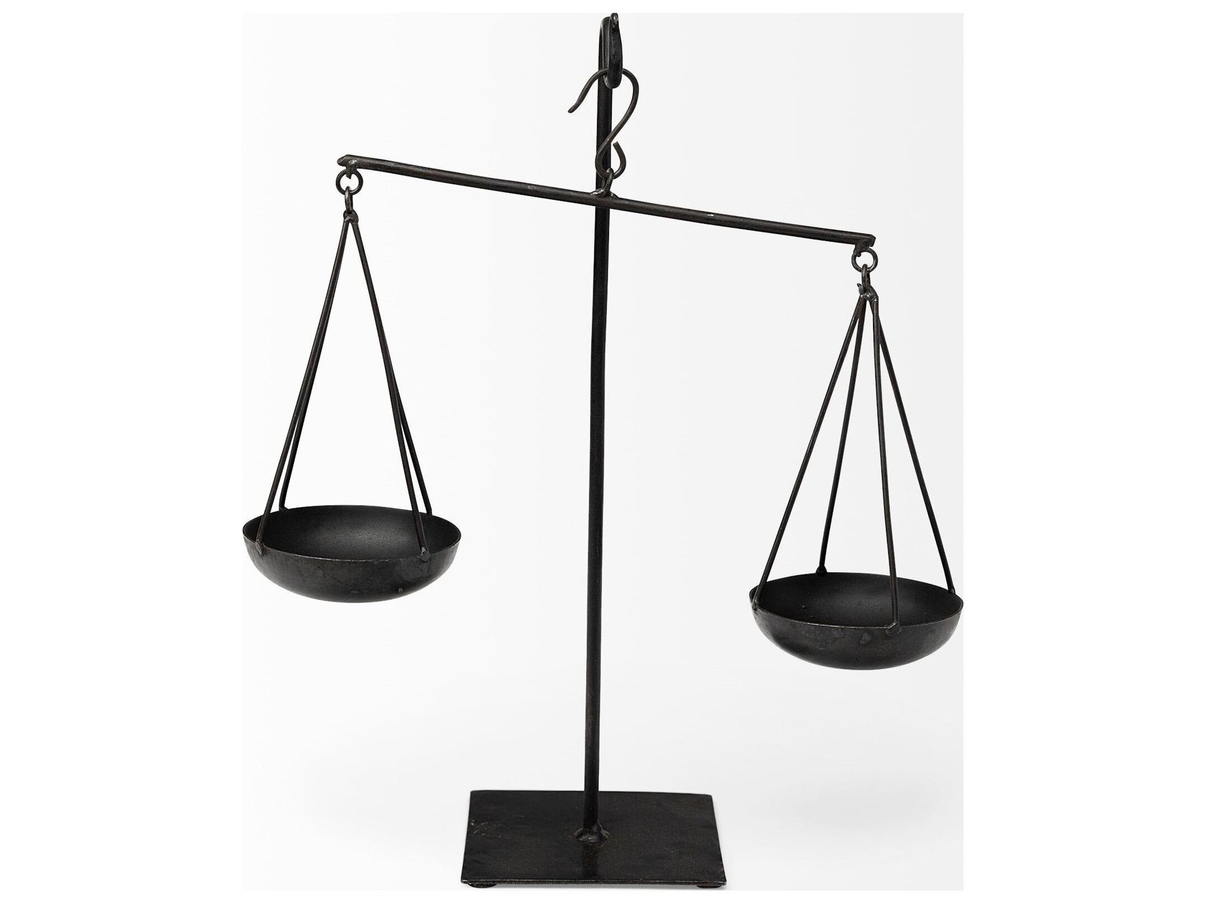 Mercana Ellis 10L x 4W Black Metal Vintage Inspired Weighing Scale