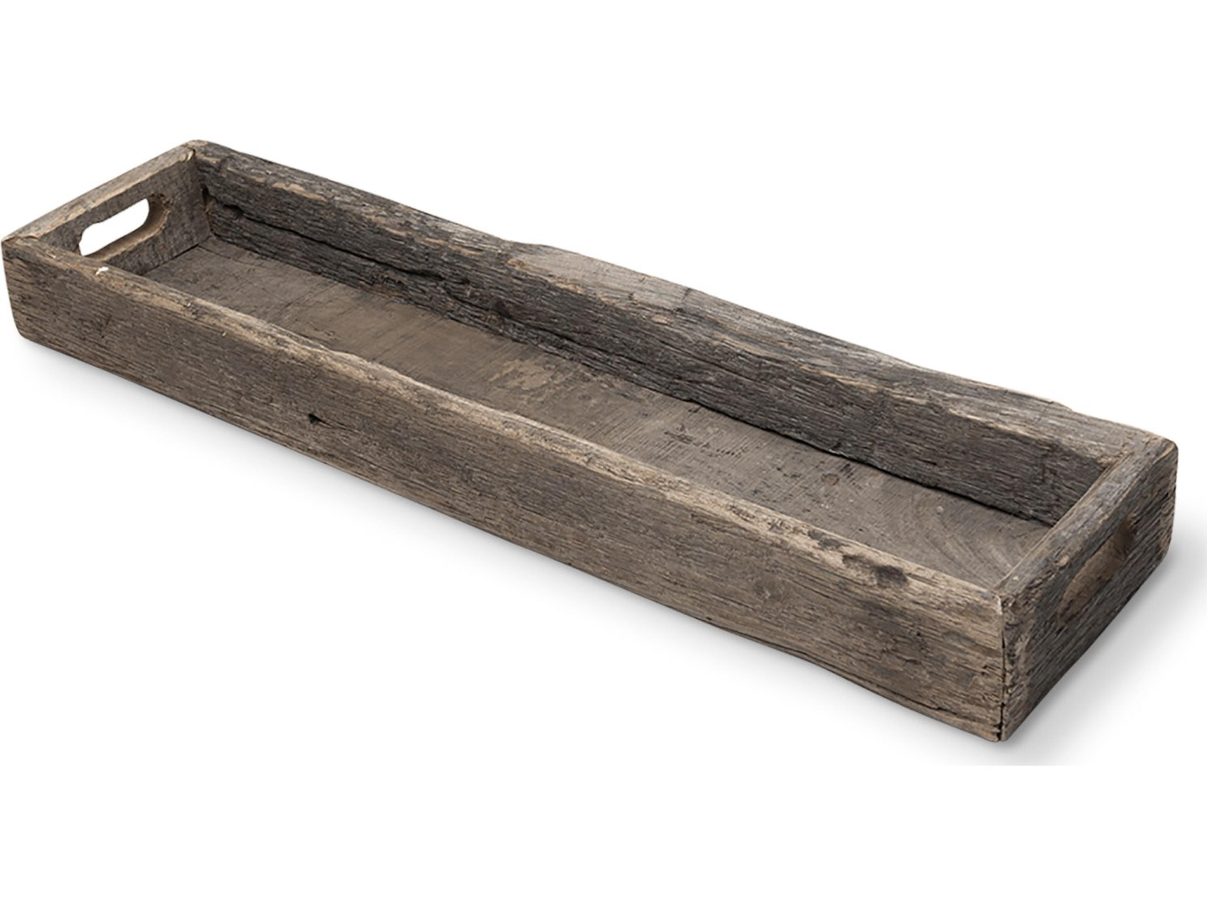 Vernon (Medium) 30L x 7W Brown Reclaimed Wood Tray