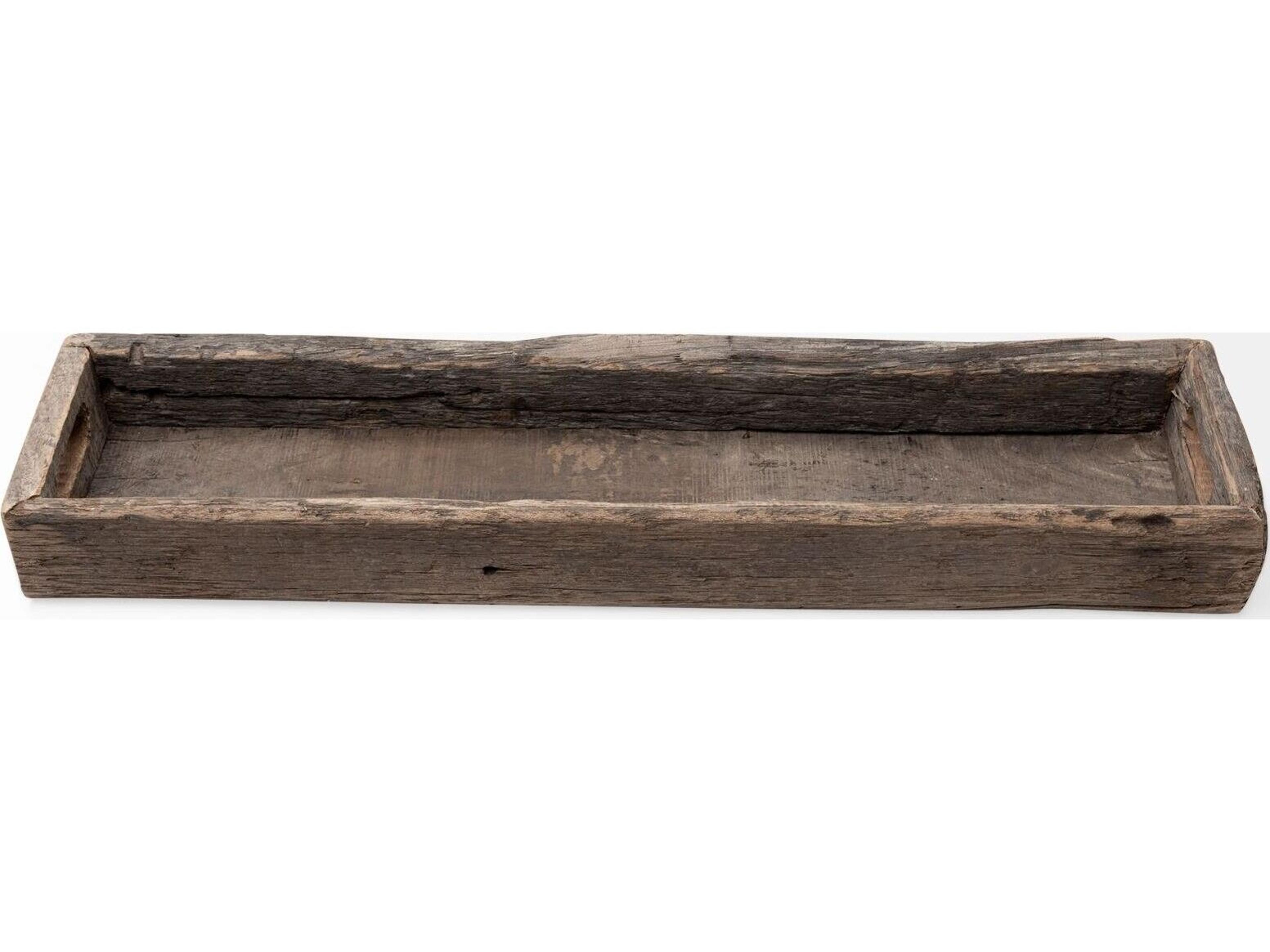 Mercana Vernon (Medium) 30L x 7W Brown Reclaimed Wood Tray