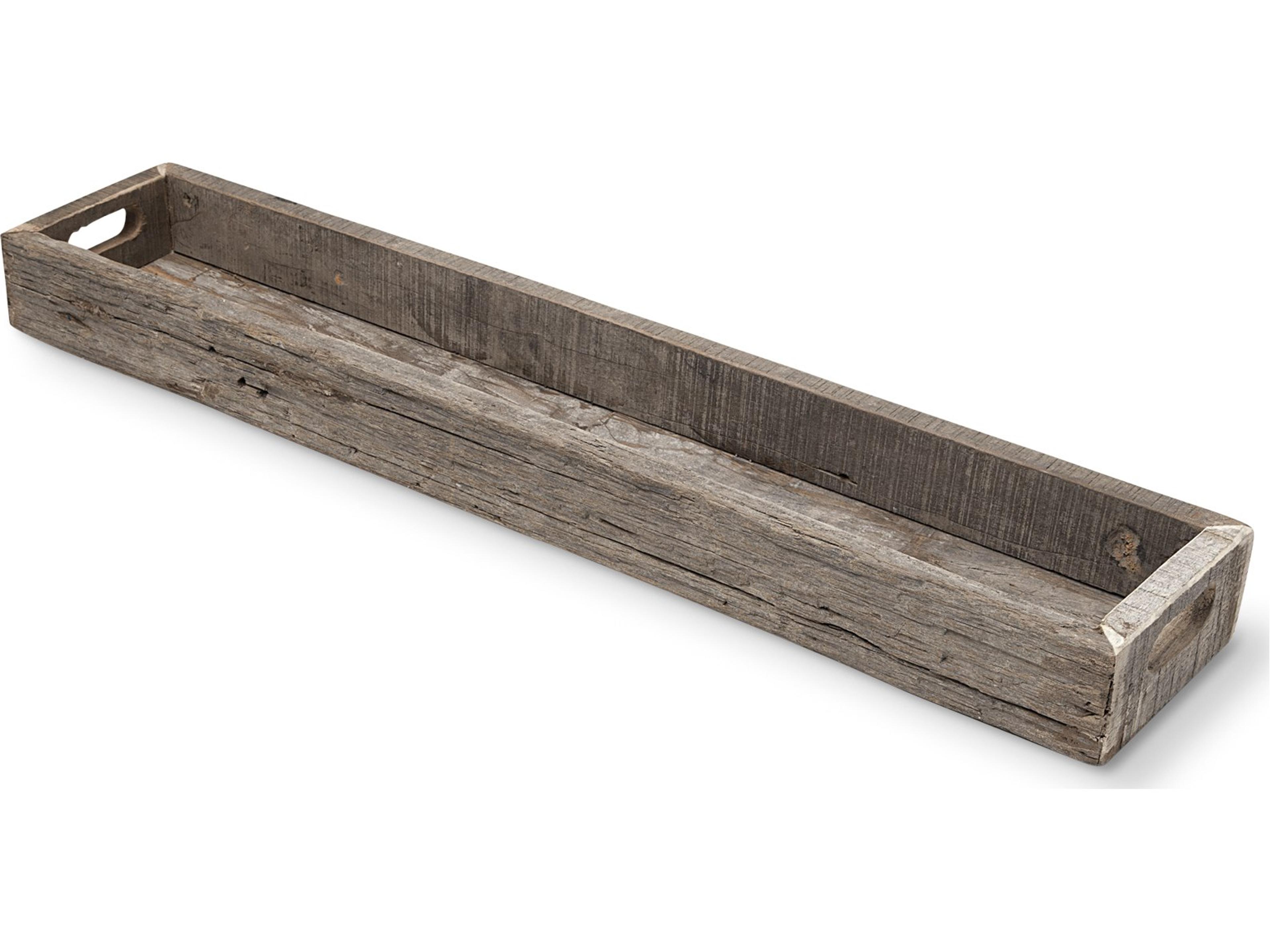 Vernon (Large) 36L x 7W Brown Reclaimed Wood Tray