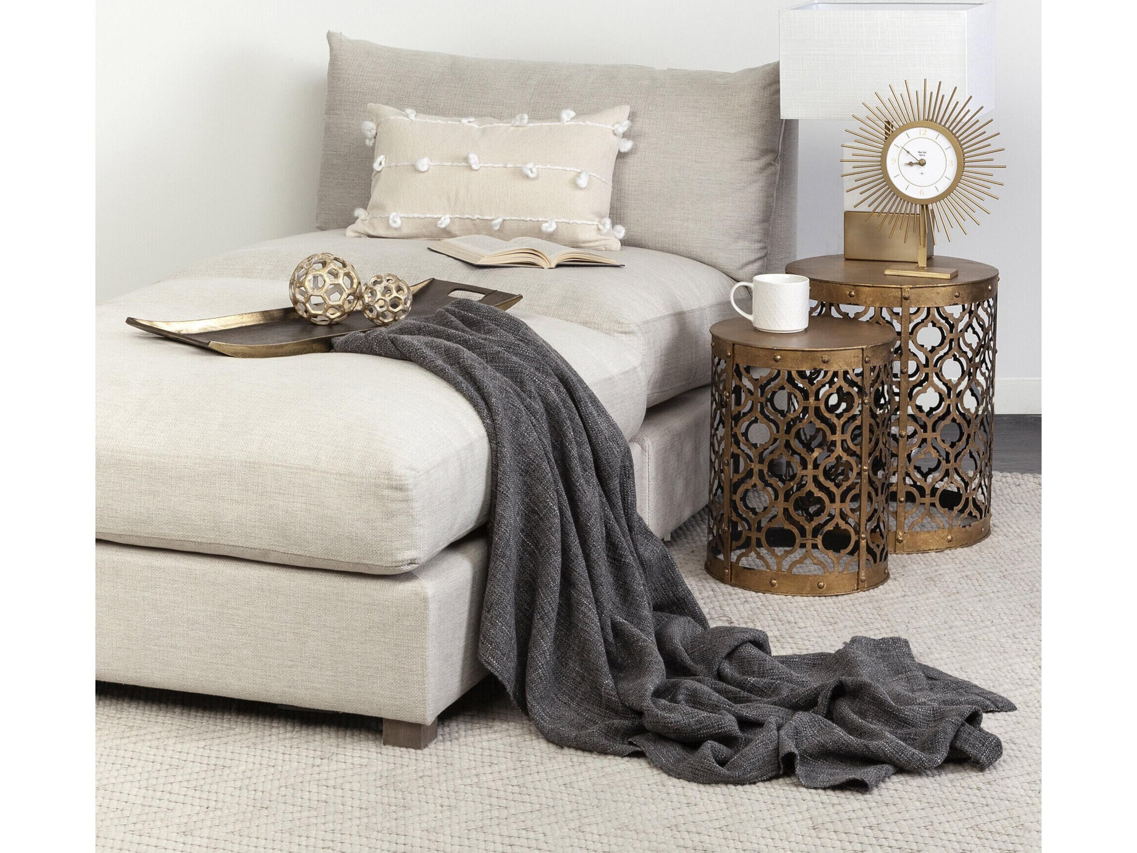 Mercana Erica 13 x 21 Cream With White Detail Decorative Pillow Cover