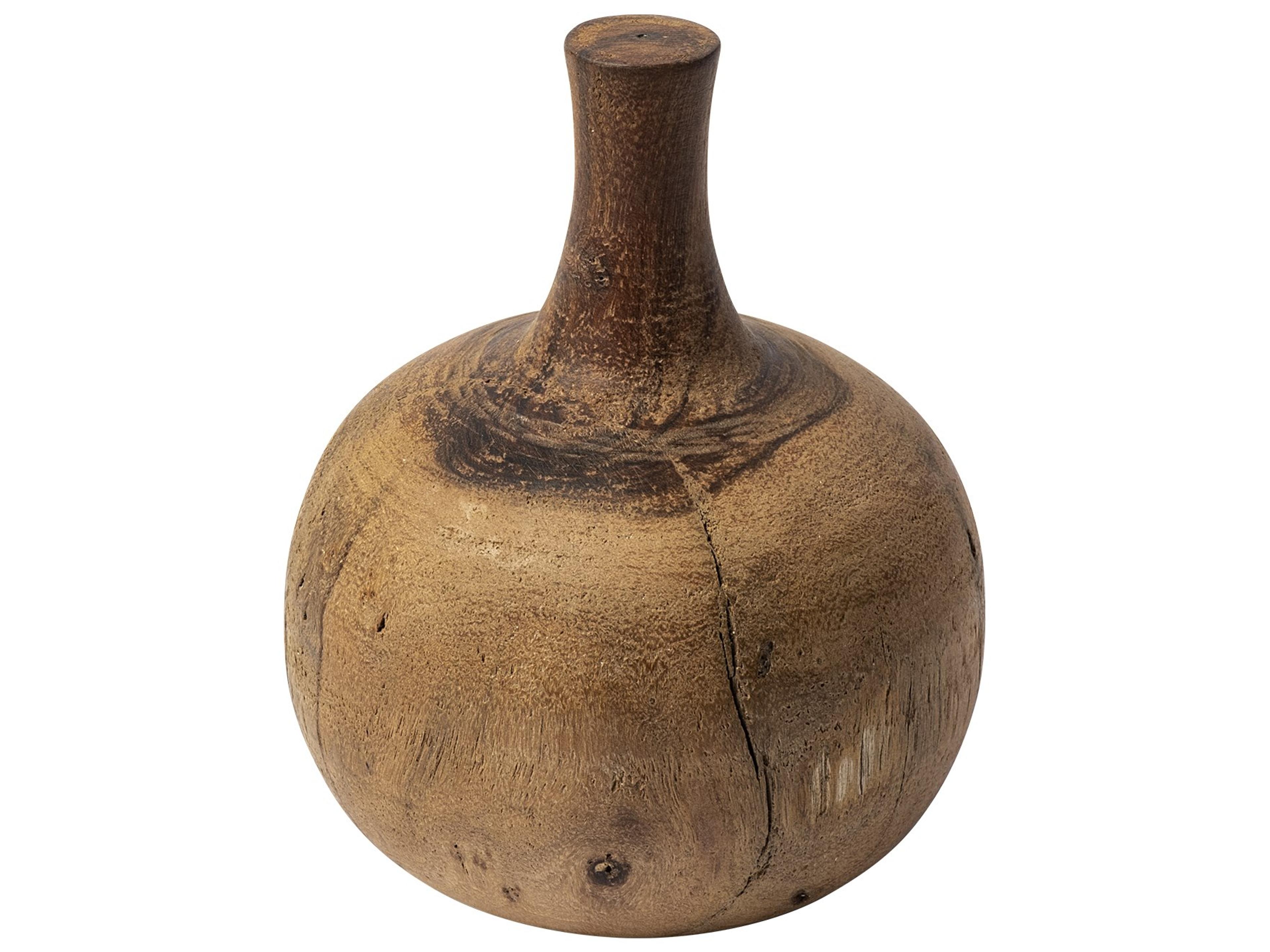 Afra Medium Solid Wood Vase Shaped Decorative Object