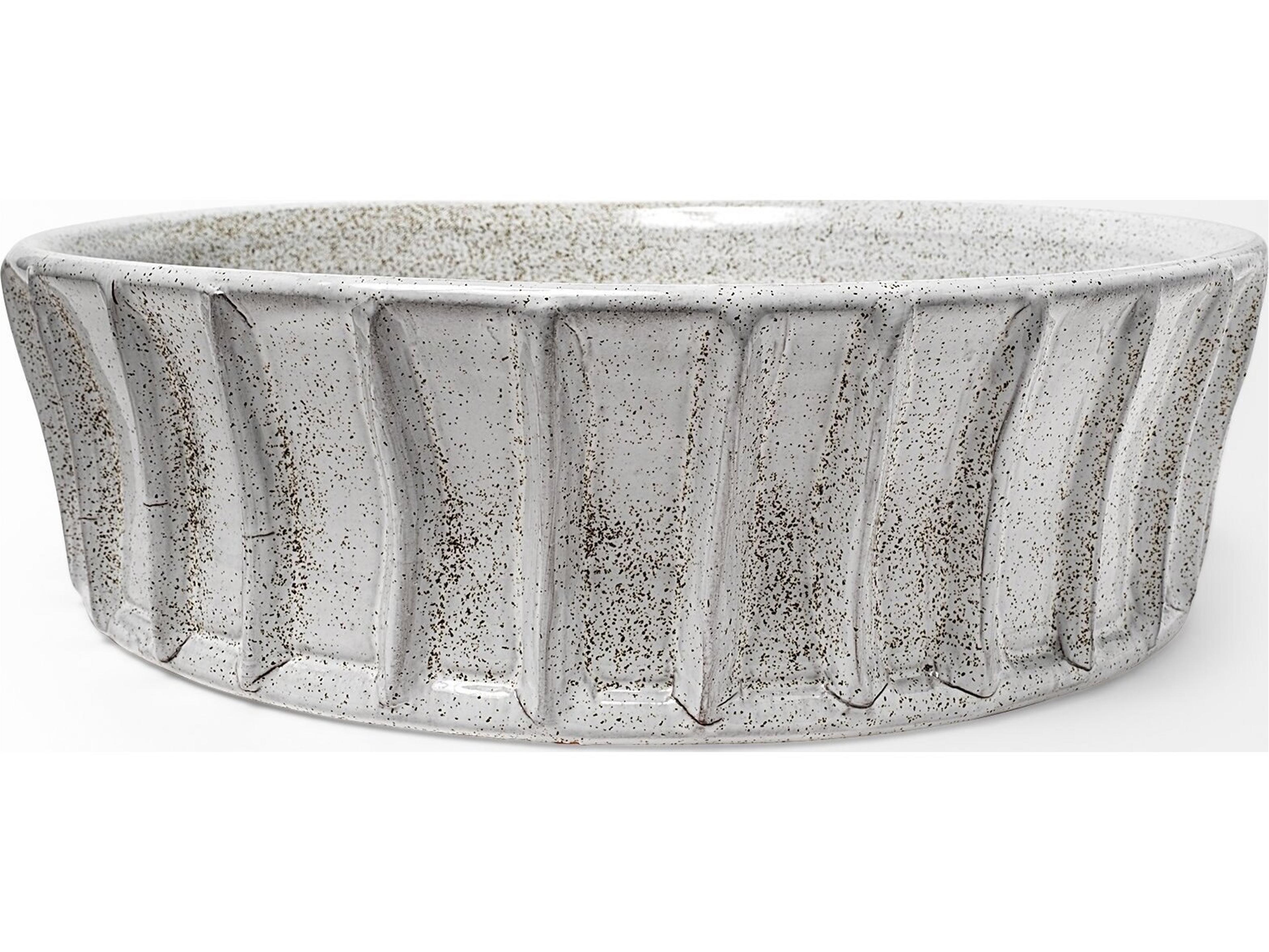 Mercana Silone (Large) 16L x 16W White Ceramic Bowl