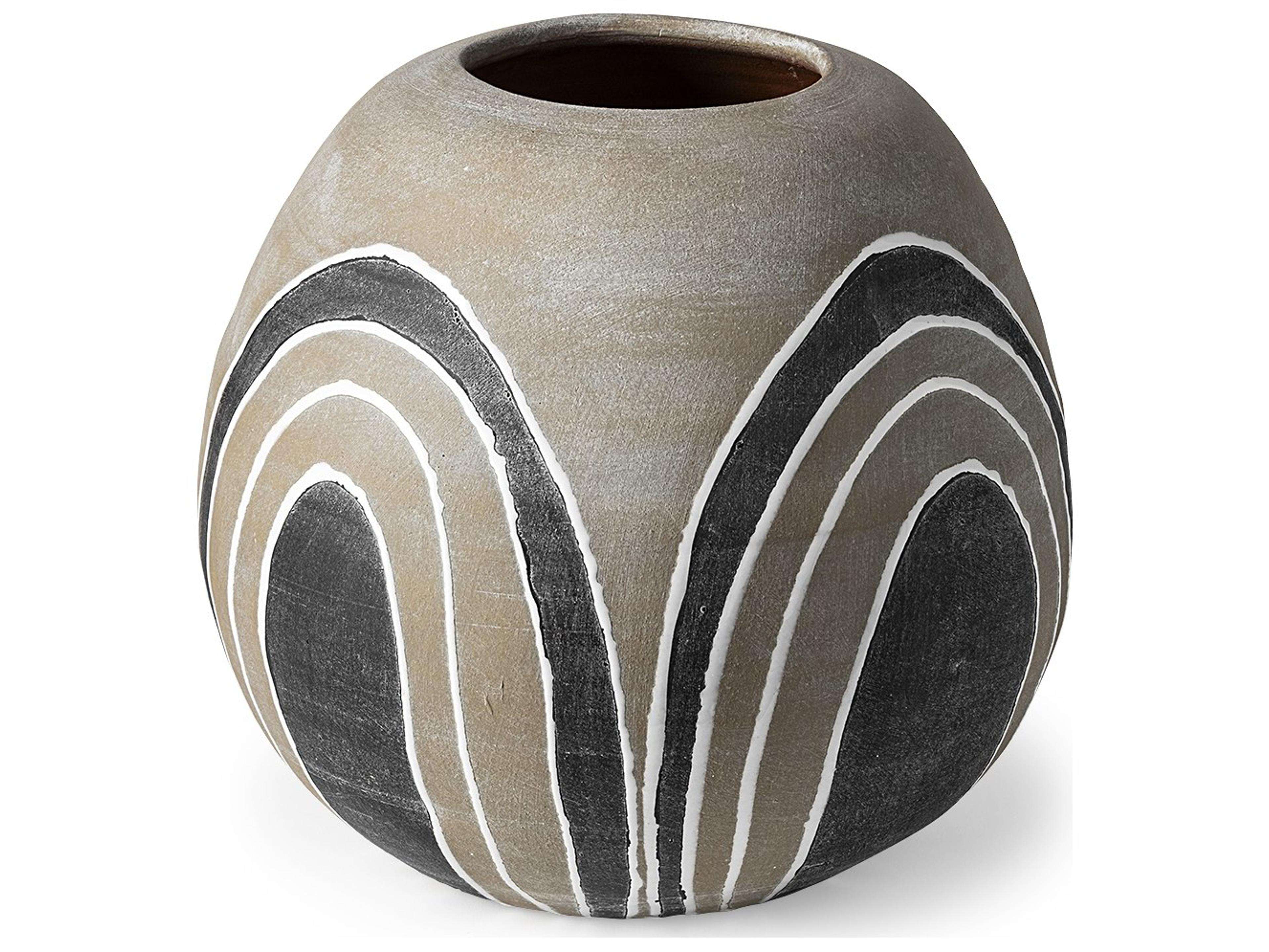 Cove Small Brown/White Ceramic Vase