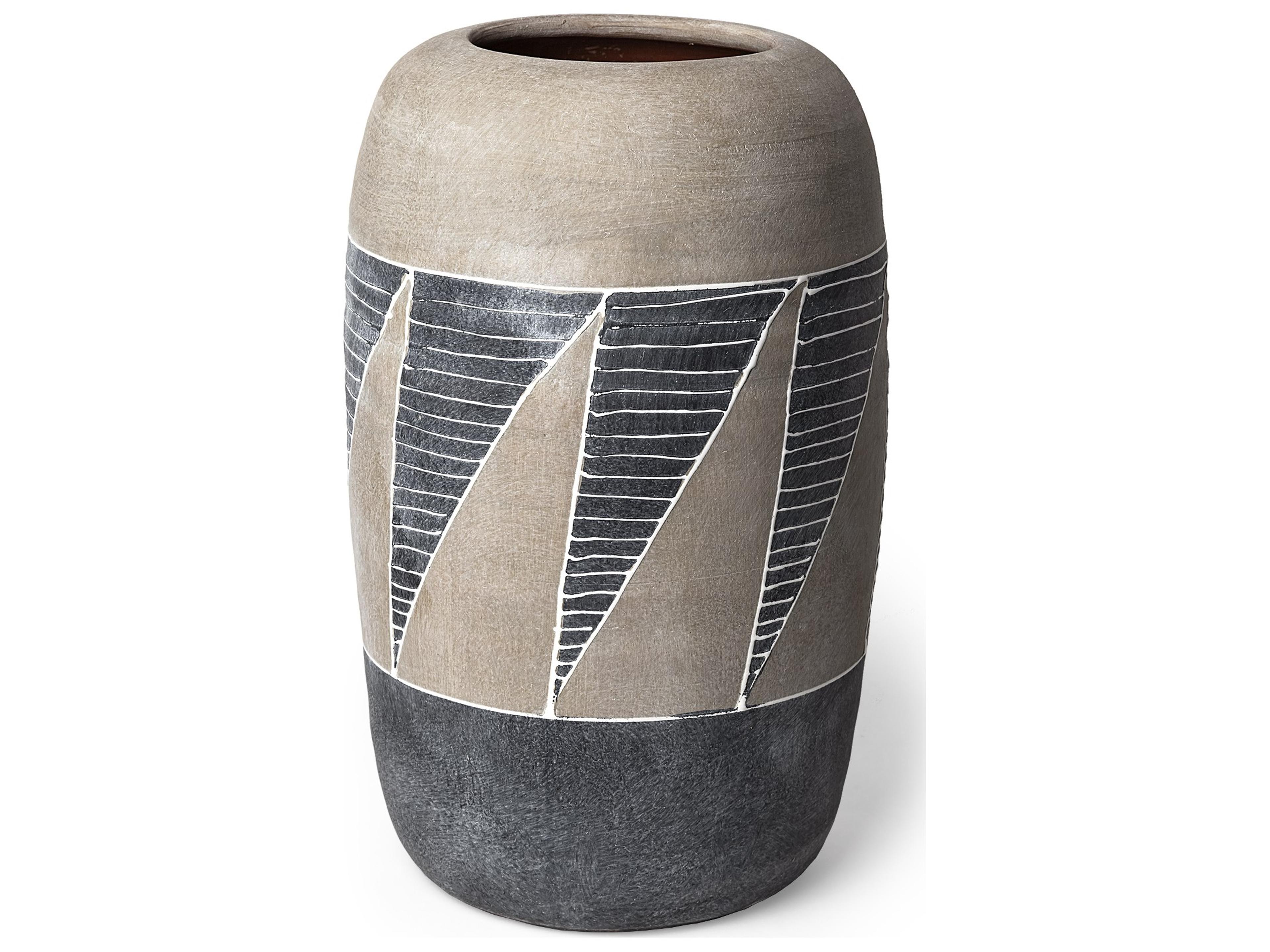 Cove Grey/Brown Ceramic Vase